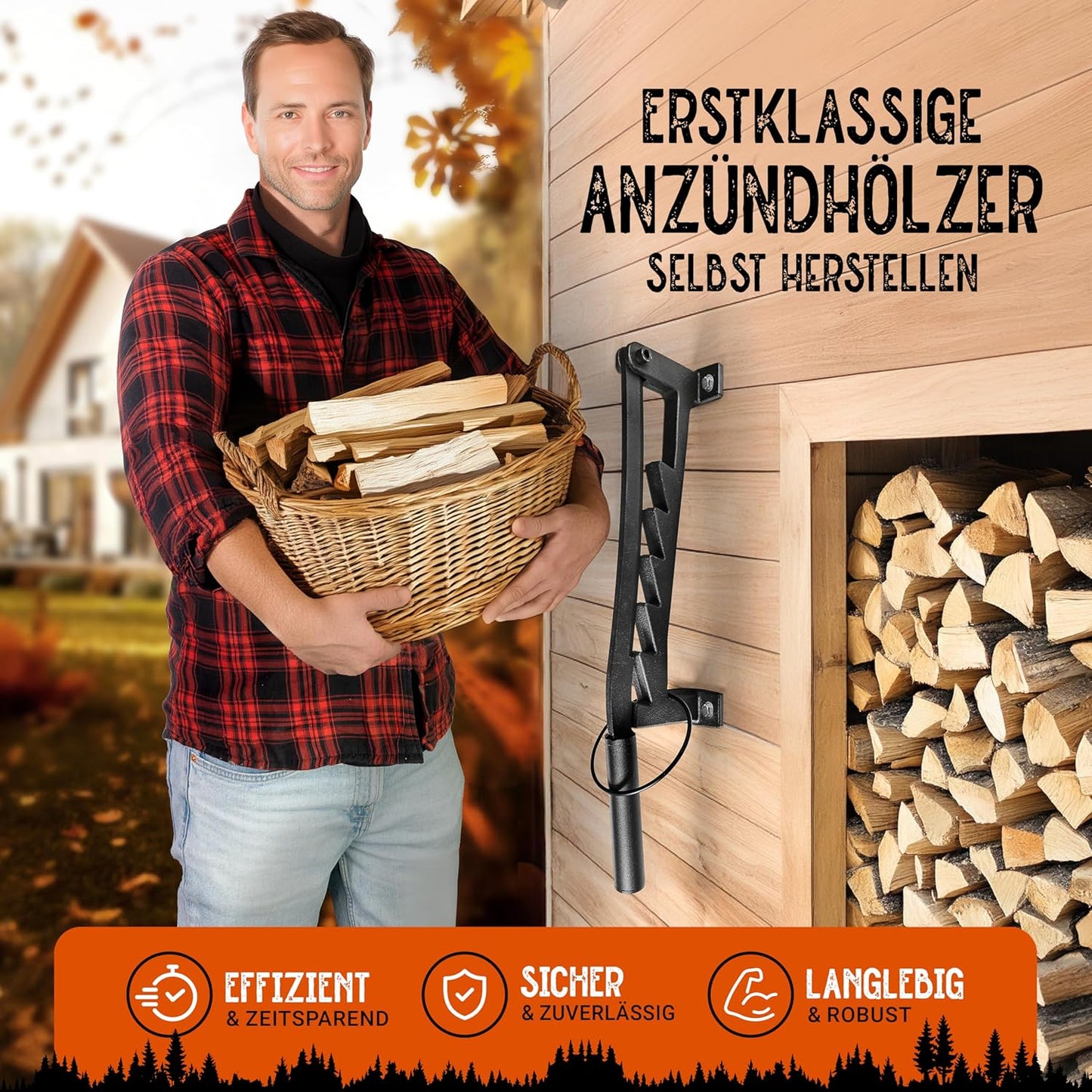 Holzspalter zur Wandmontage