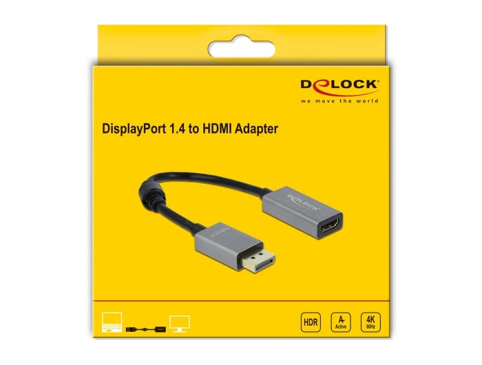 Aktiver Adapter Displayport 1.4 > HDMI Buchse 4K 60Hz