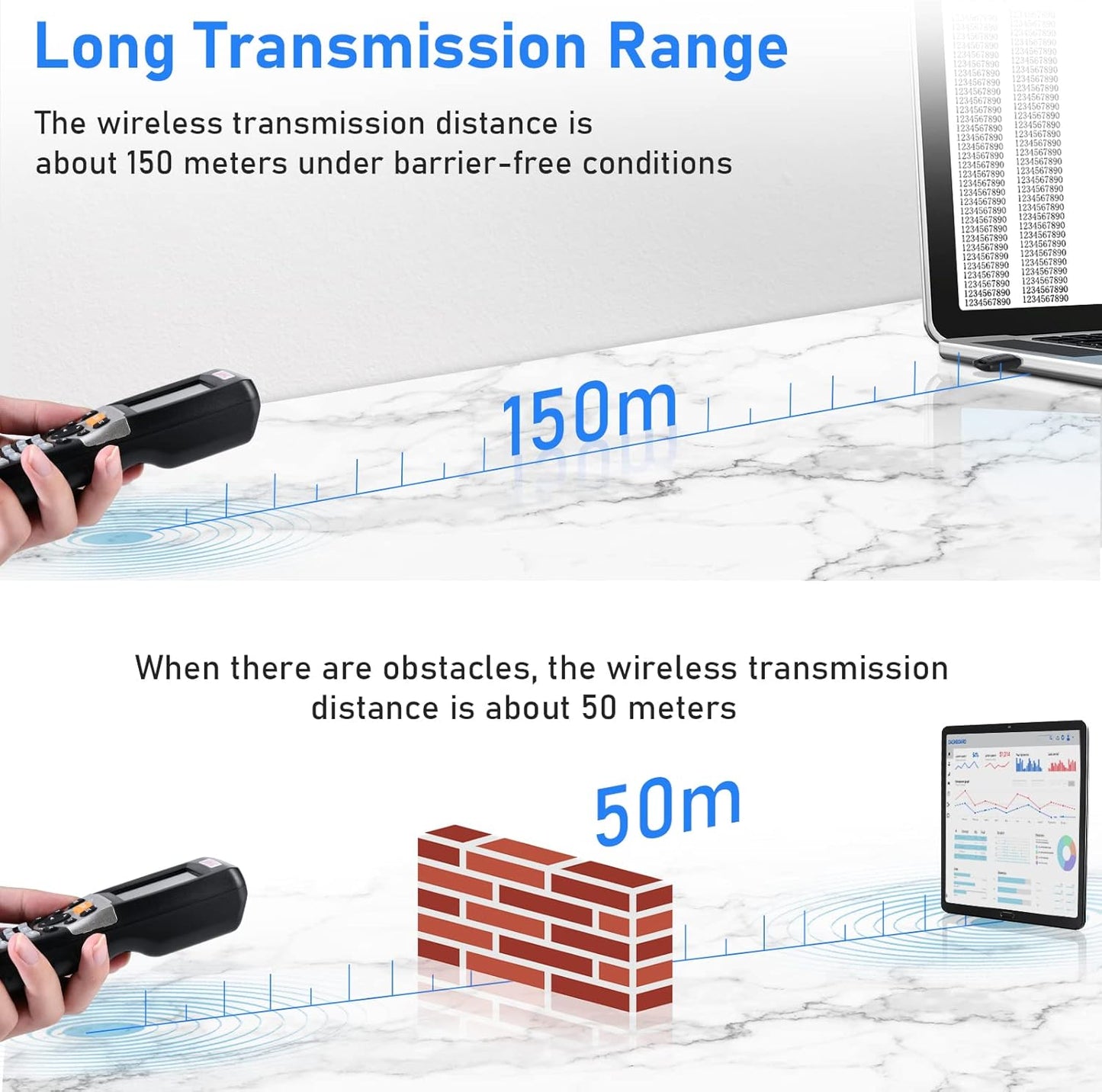 1D Barcode-Scanner S-3309 mit LCD Display