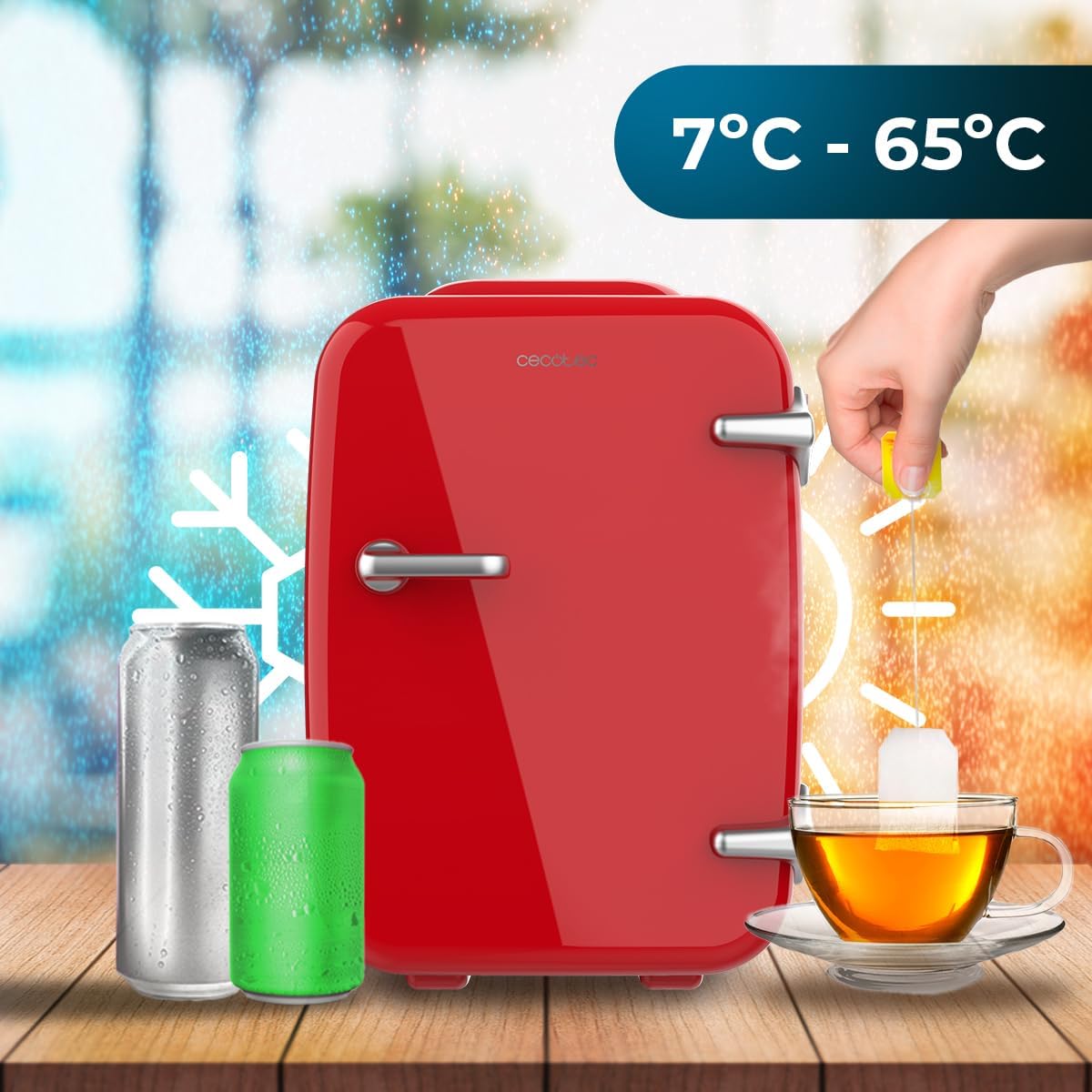Mini-Kühlschrank Bolero mit Heizfunktion, 4 L | Habana Rot
