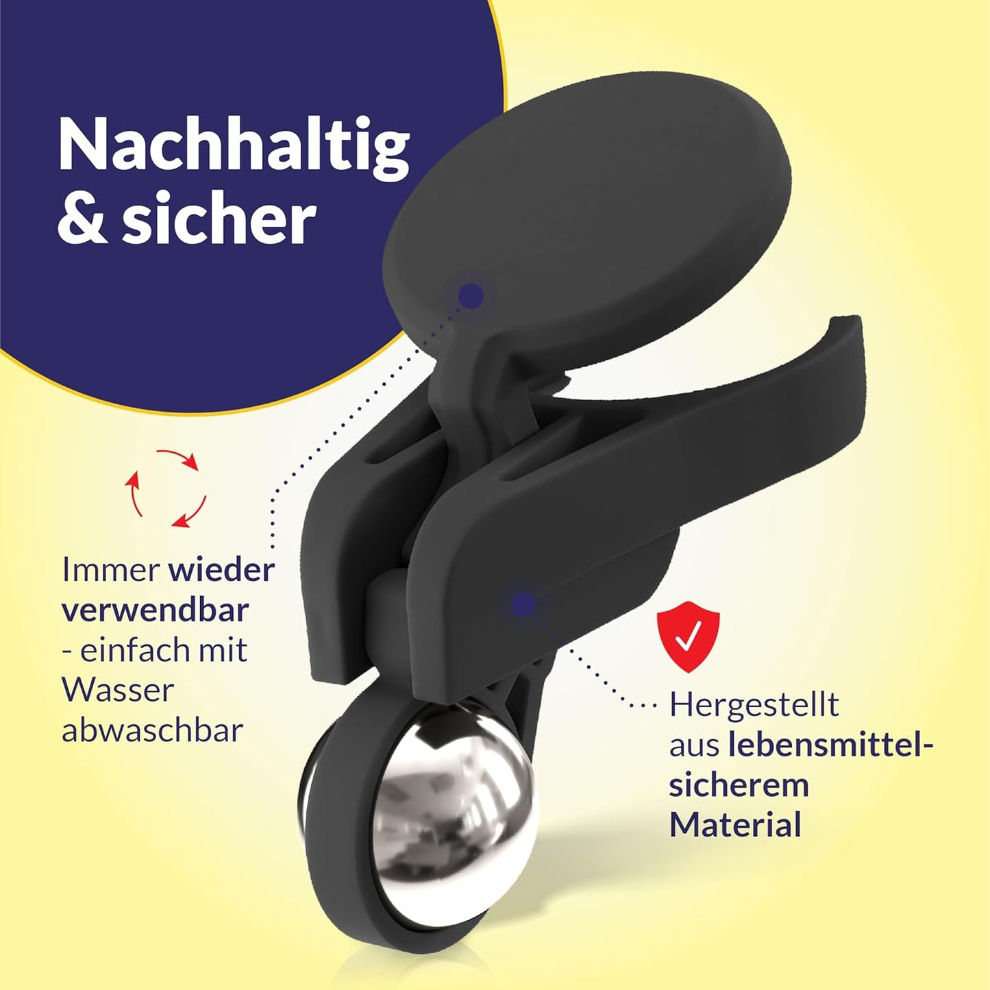 5er-Set Flaschenverschluss-Schutz, 5 X Bunt + Fussball