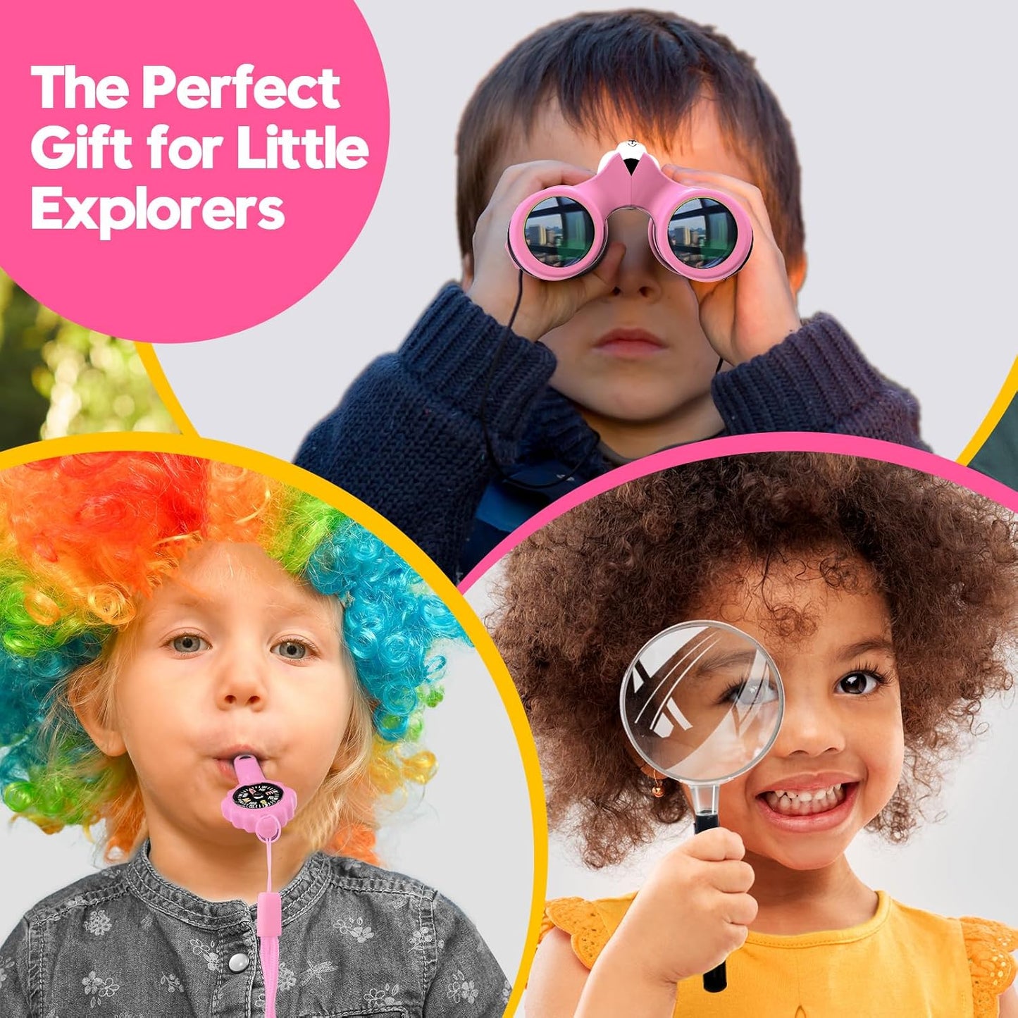 Fernglas für Kinder, Rosa