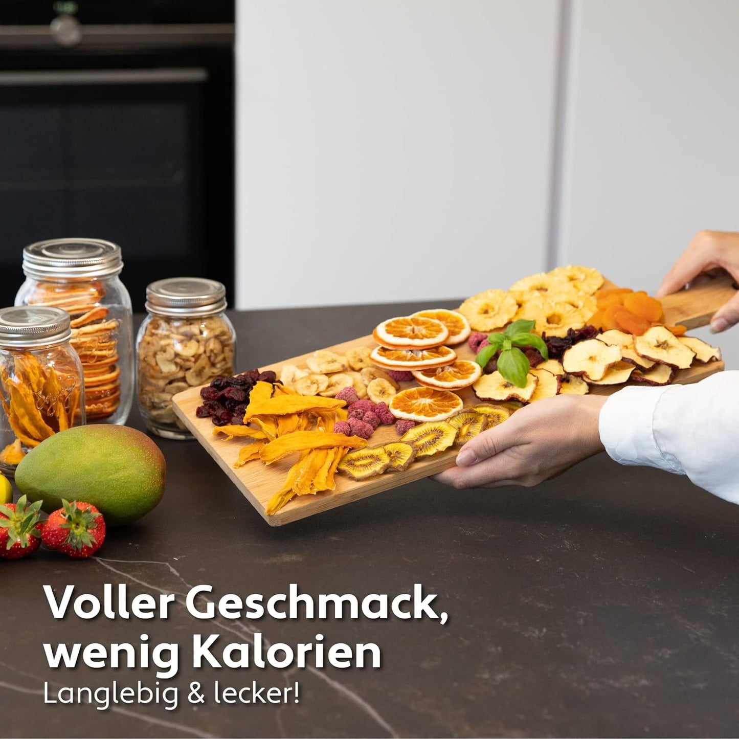 Dörrautomat mit 6 Edelstahlgitter und Timer-Funktion, 6 Layer S Silber