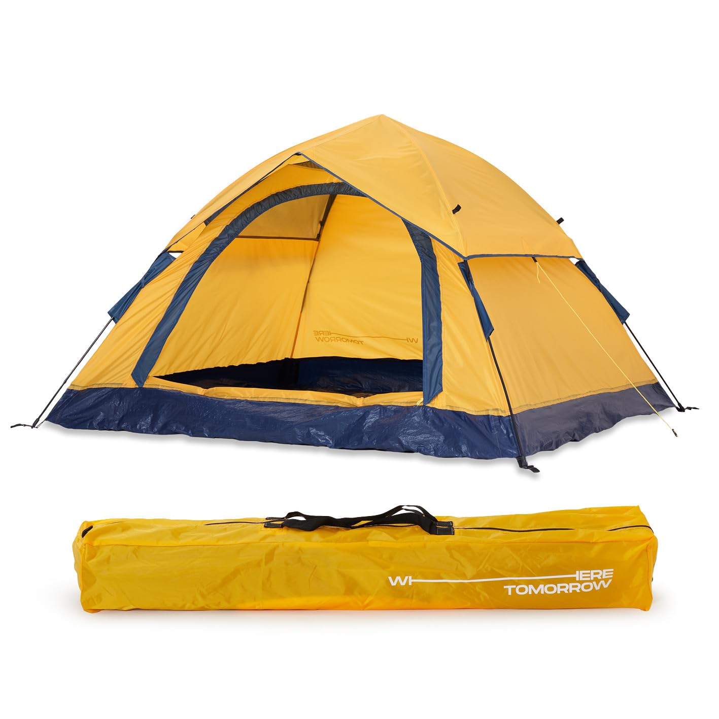 Wurfzelt für 3 Personen, Gelb 2-3 Personen | 1 Eingang
