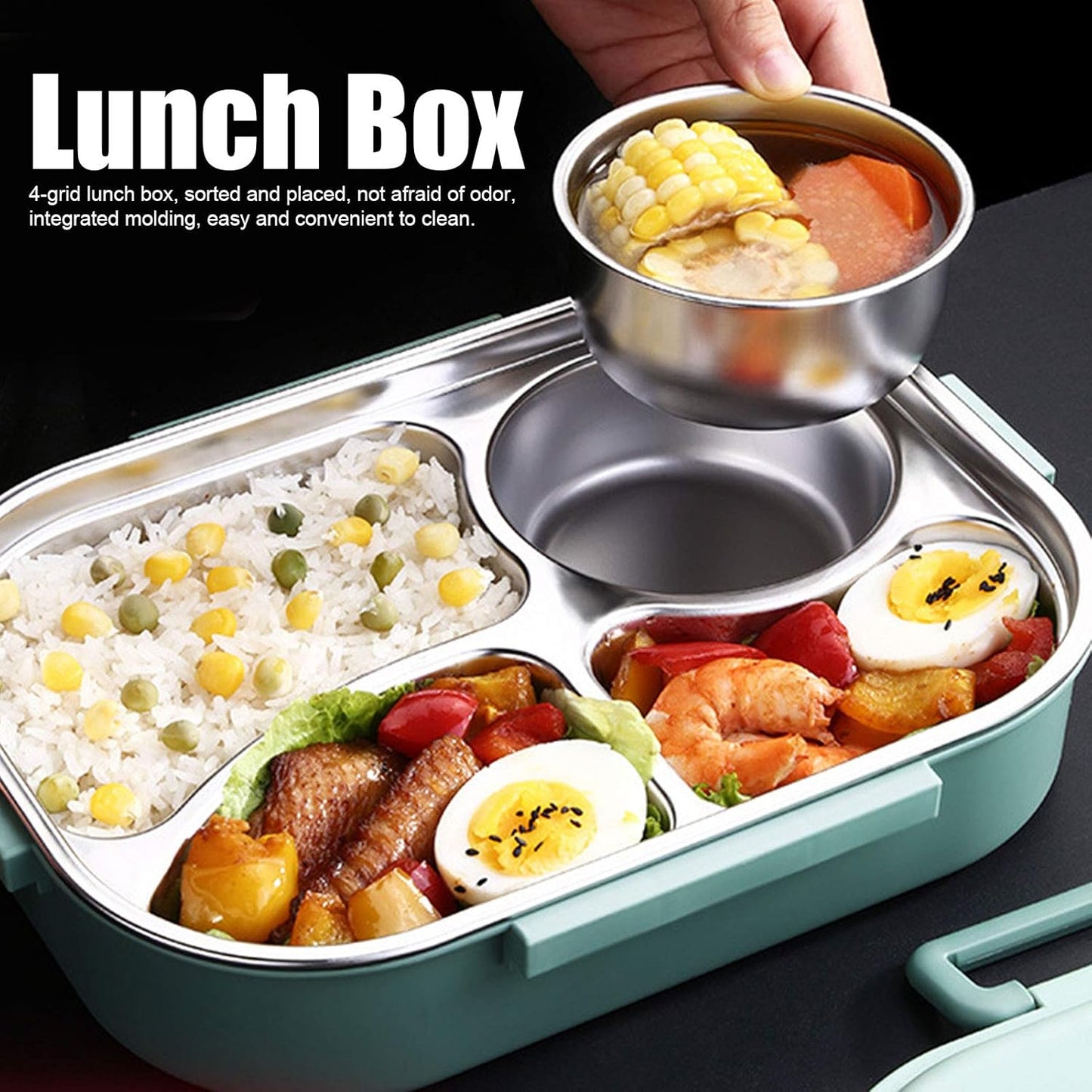Bento-Lunchbox, 1500ml Grün