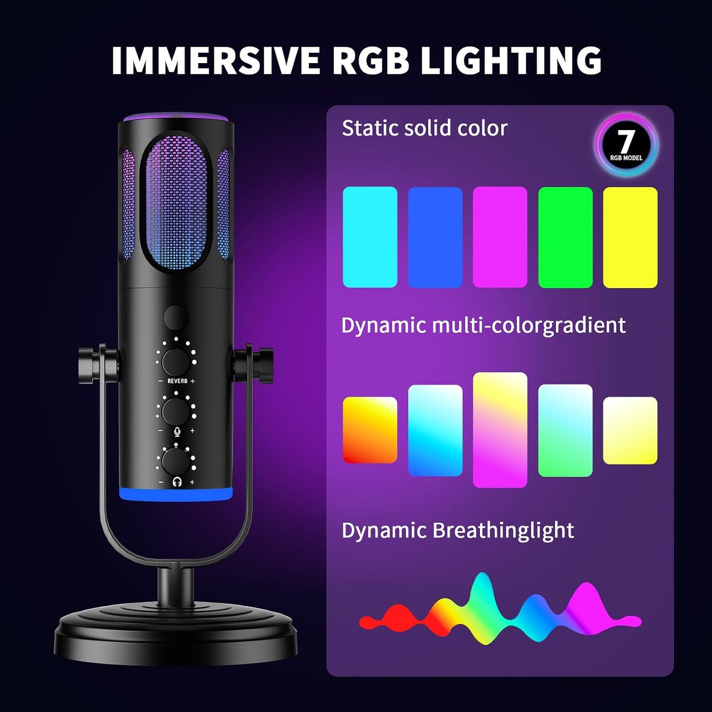 Kondensatormikrofon mit RGB & Geräuschunterdrückung