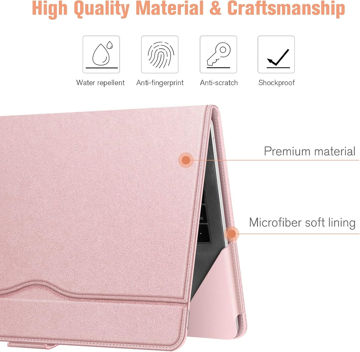 Laptop-Schutzhülle mit Dokumentschlitzen, *Roségold