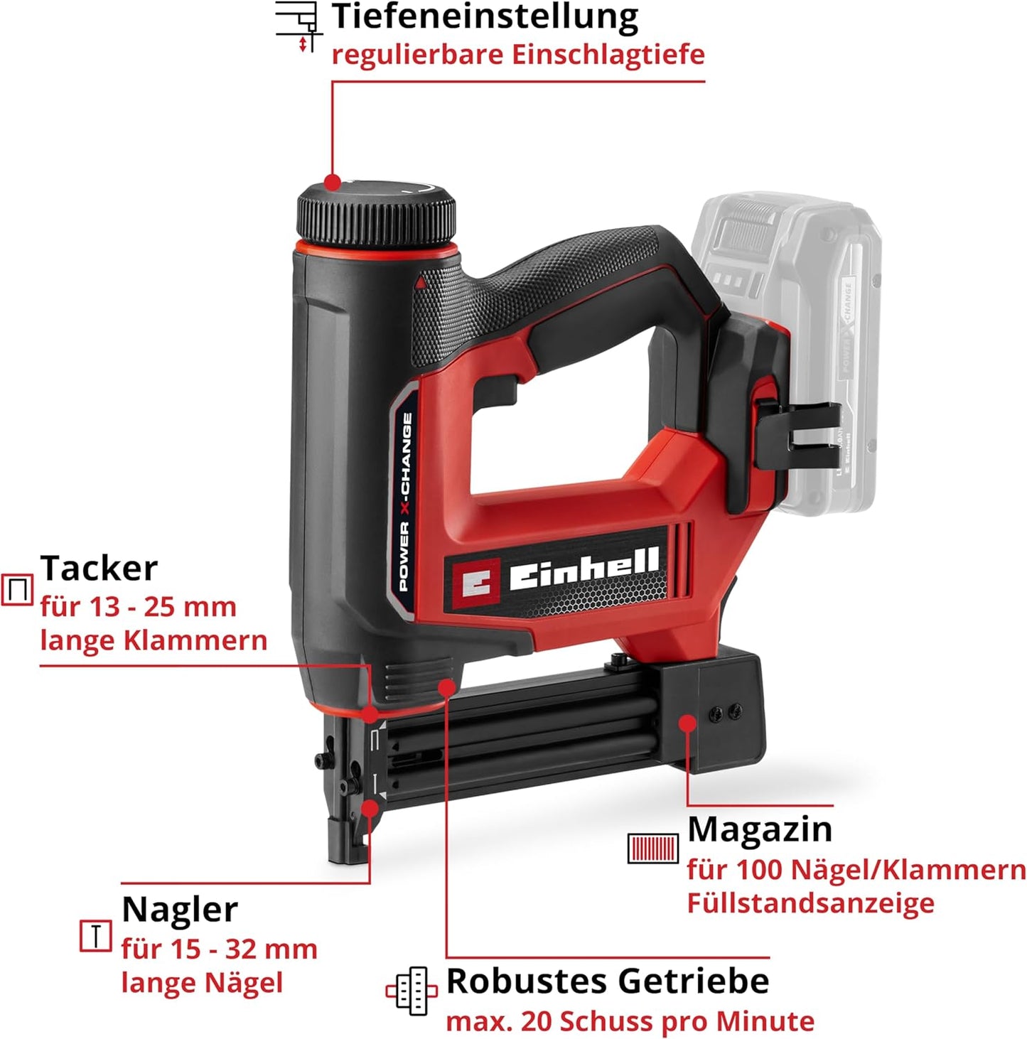 Akku-Nagler/Tacker TE-CN 18/32 Li