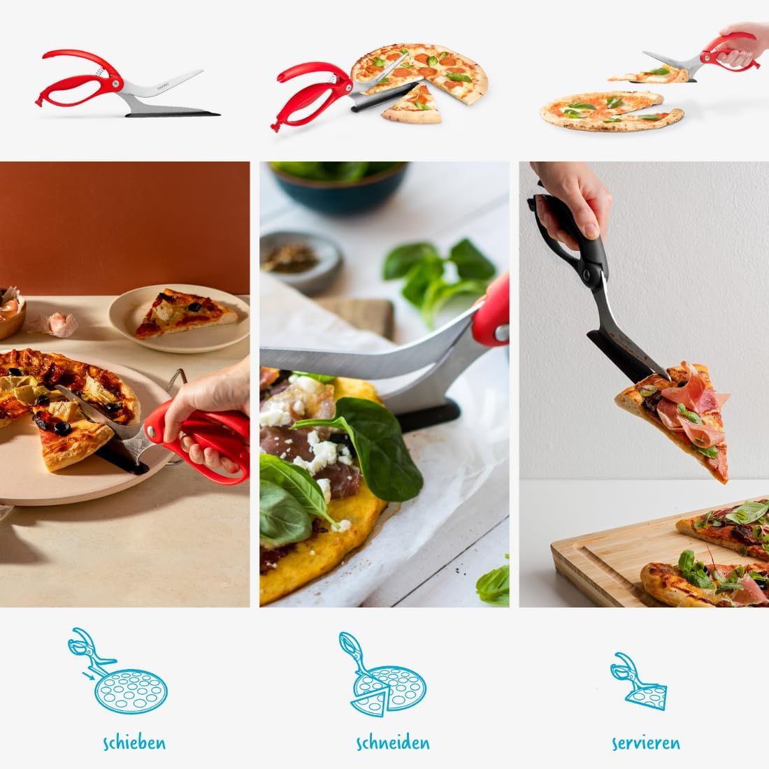 Scizza - Pizzaschere, Schwarz Modern