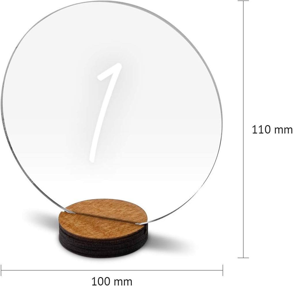 10er-Set Tischnummern für Hochzeit, 10 Schlicht Verspielt