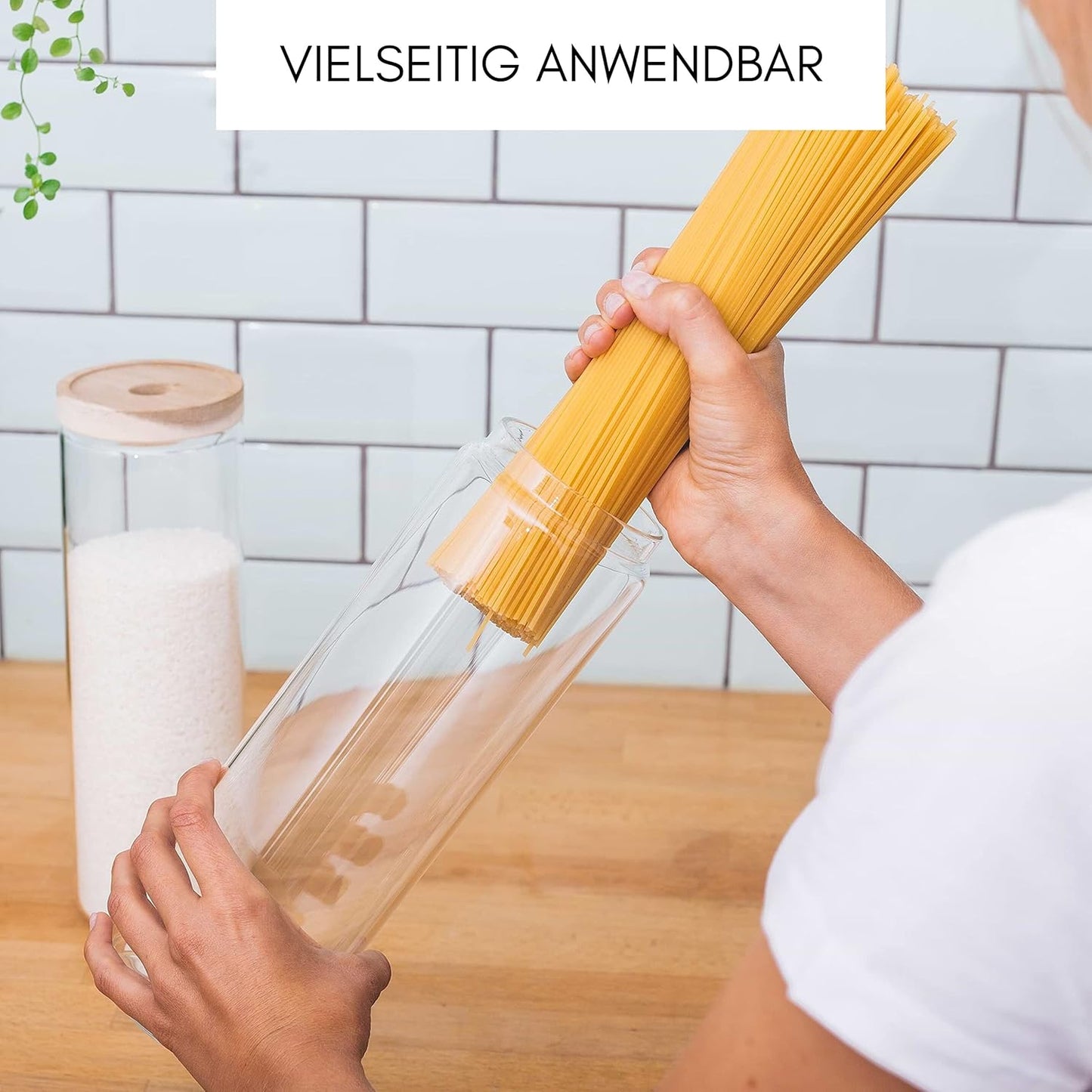2-teiliges Vorratsgläser-Set für Spaghetti, 2x 1500ml