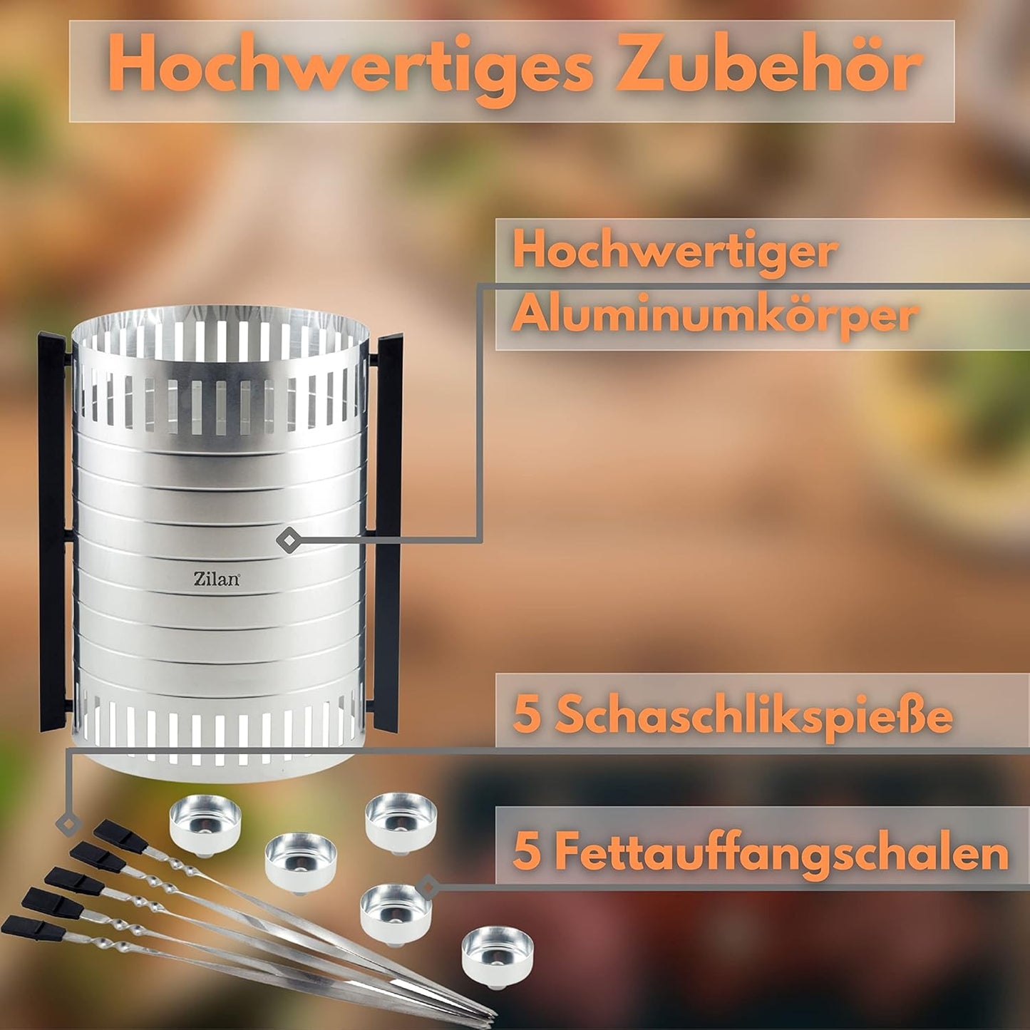 Schaschlik-Kebab-Partygrill
