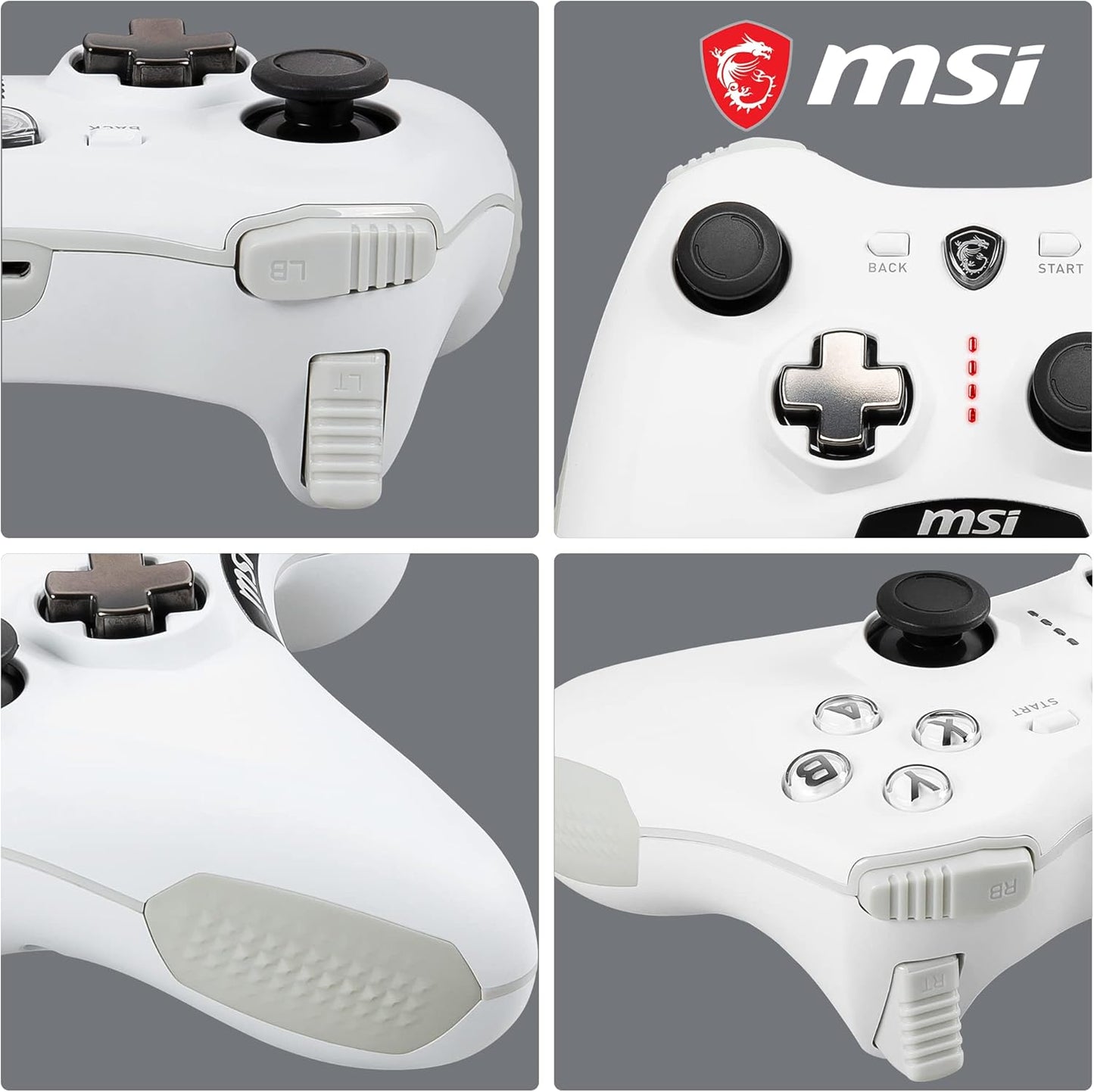 Force GC20 V2 Gaming Controller mit Vibrationsmotoren, weiss / kabelgebunden / FORCE GC20 V2