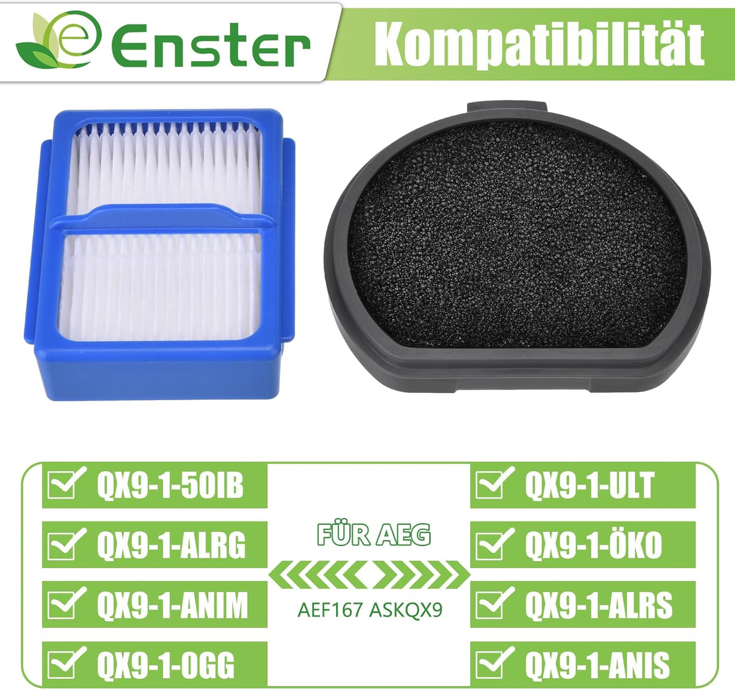 Filterset für AEG QX9 Staubsauger, QX9-4P