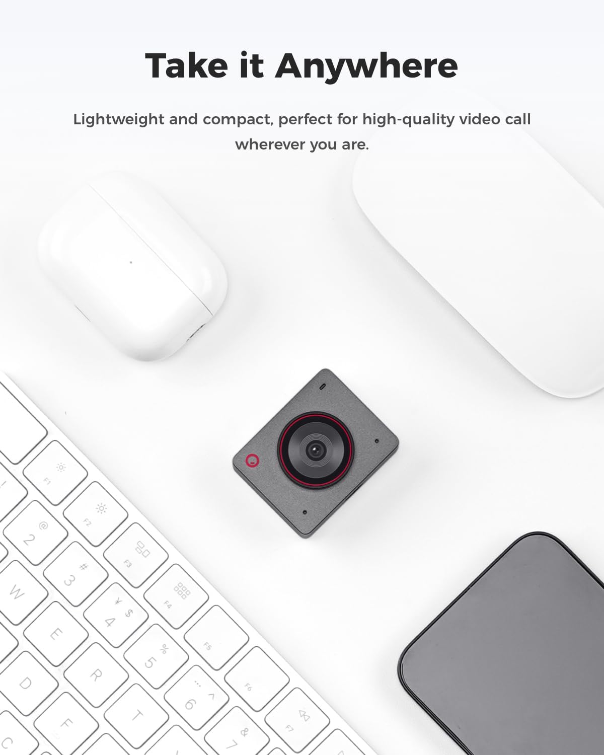 Meet 2 4K Webcam mit KI-Framing & Autofokus, Space Grey