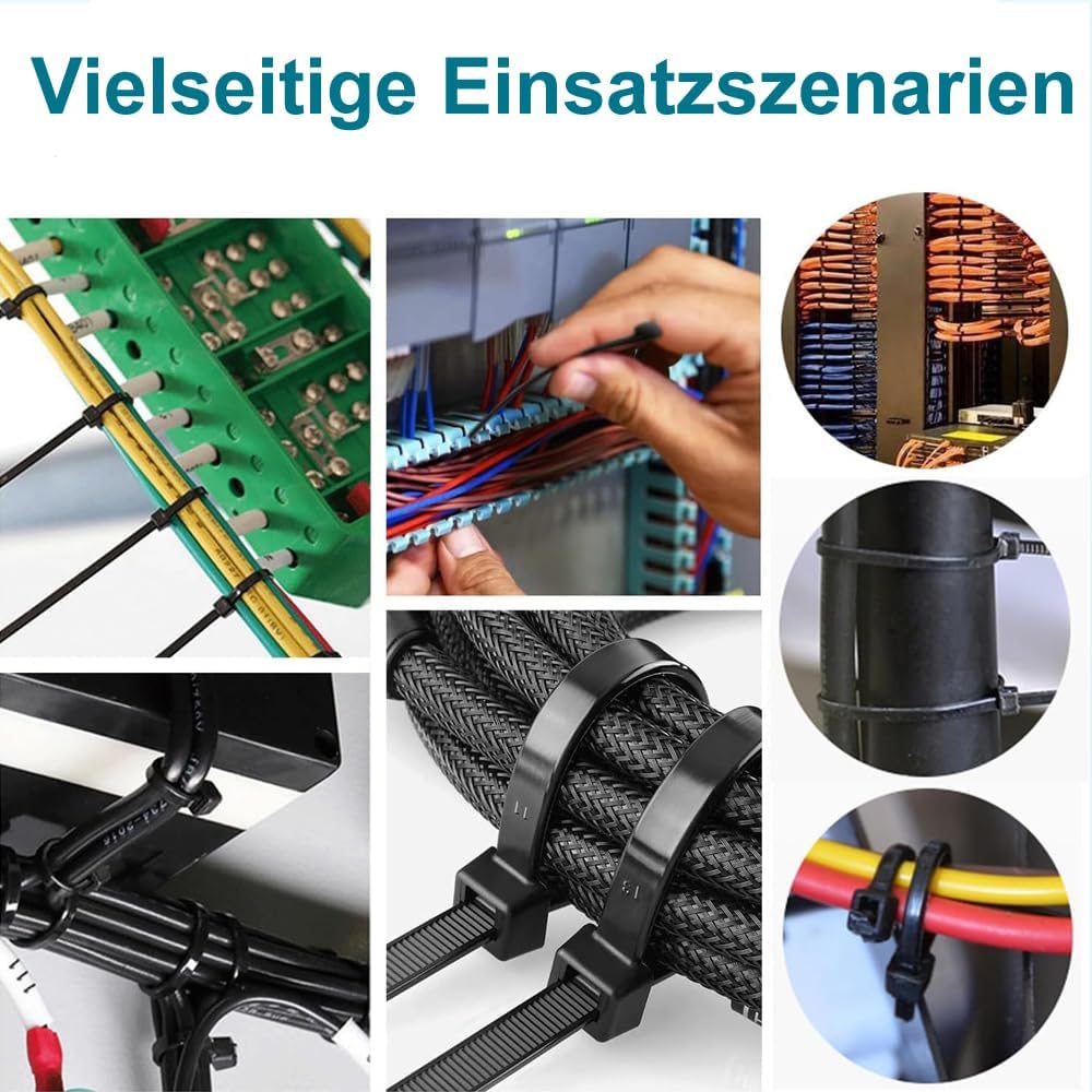 500-teiliges Kabelbinder-Set, 4.8*200mm (500 Stück)