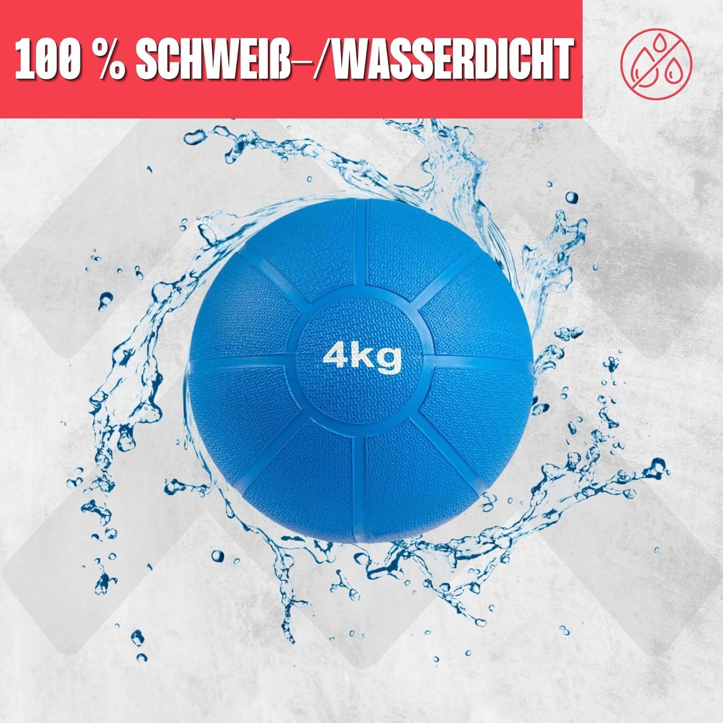 Medizinball, Blau - 4kg