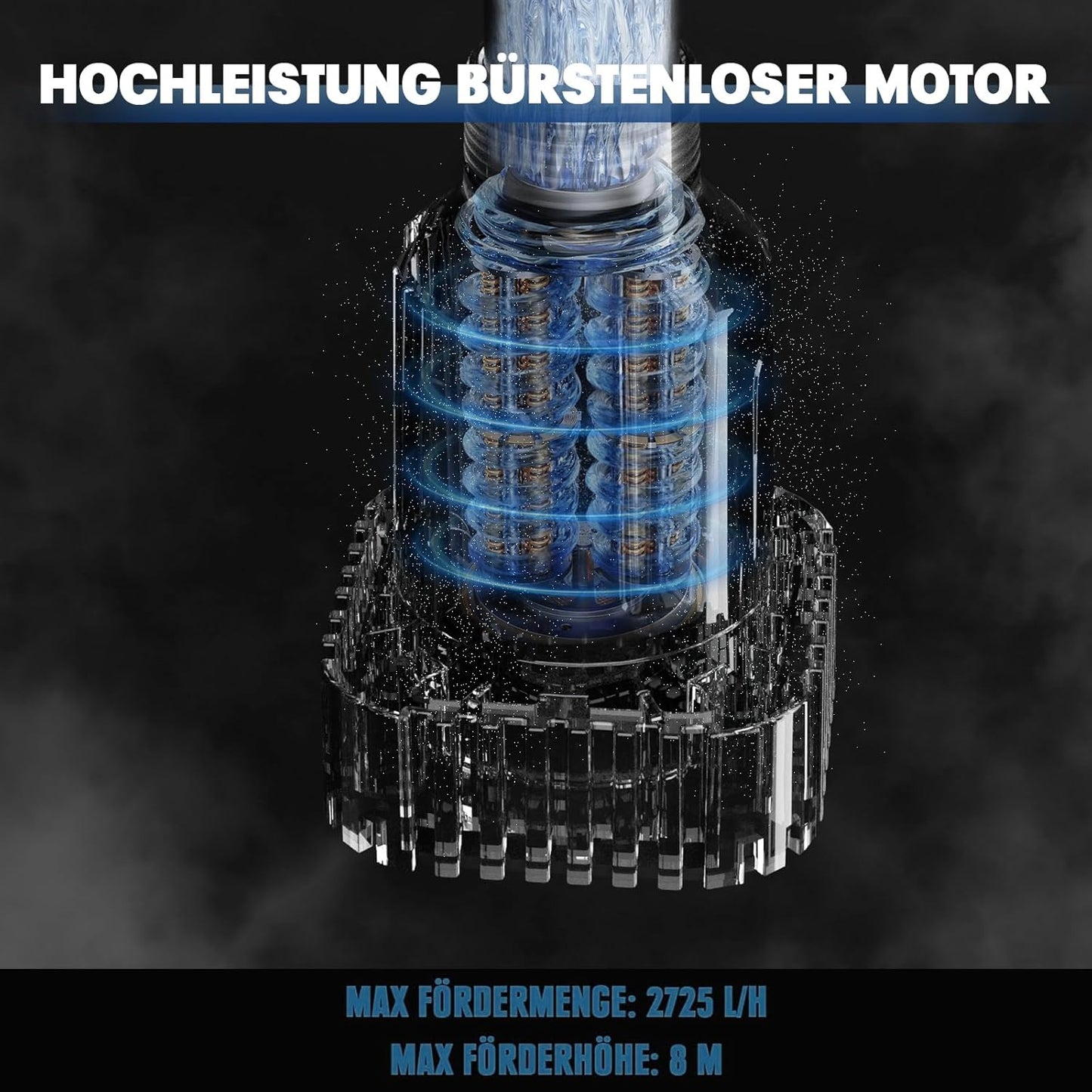 Akku Regenfasspumpe mit bürstenlosem Motor