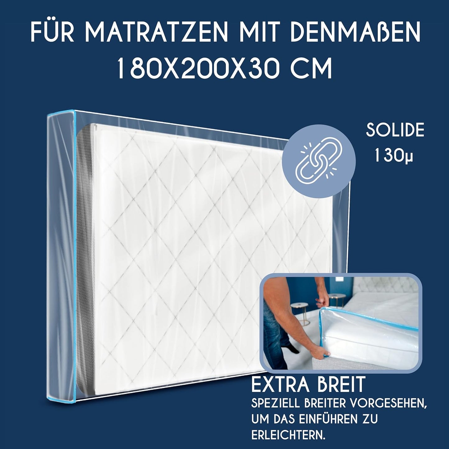 Matratzenhüllen-Set, 180 x 200 cm (x2)