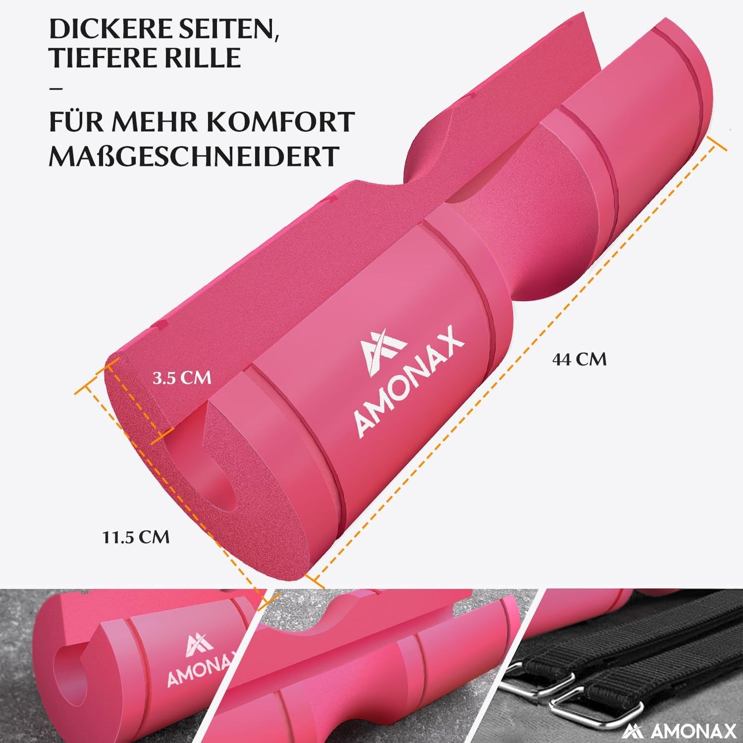 Nackenpolster für Langhantel, Rose - Schaumstoff