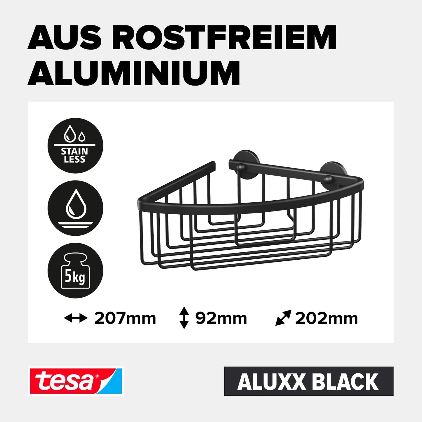 Eck-Duschablage ohne Bohren, Eck-Duschablage