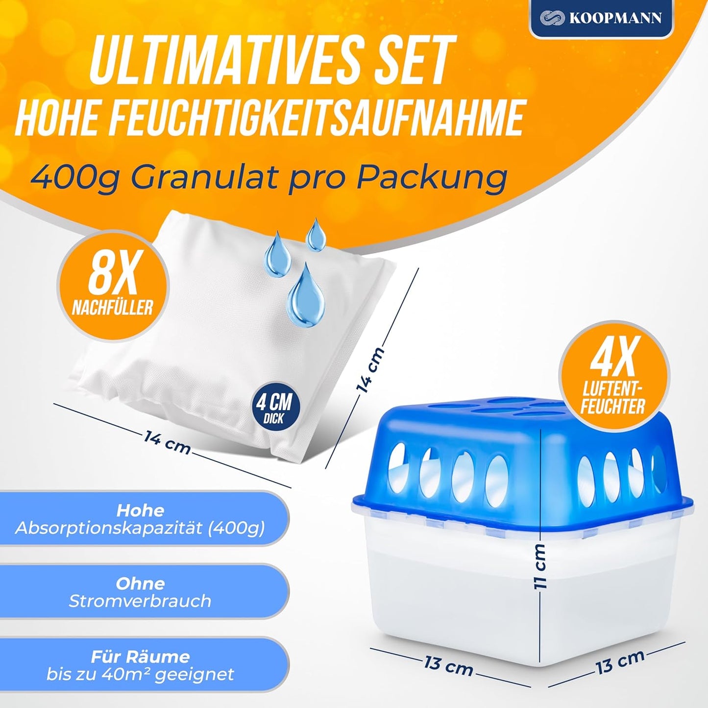 Ultra Fresh Luftentfeuchter, 4 Stück
