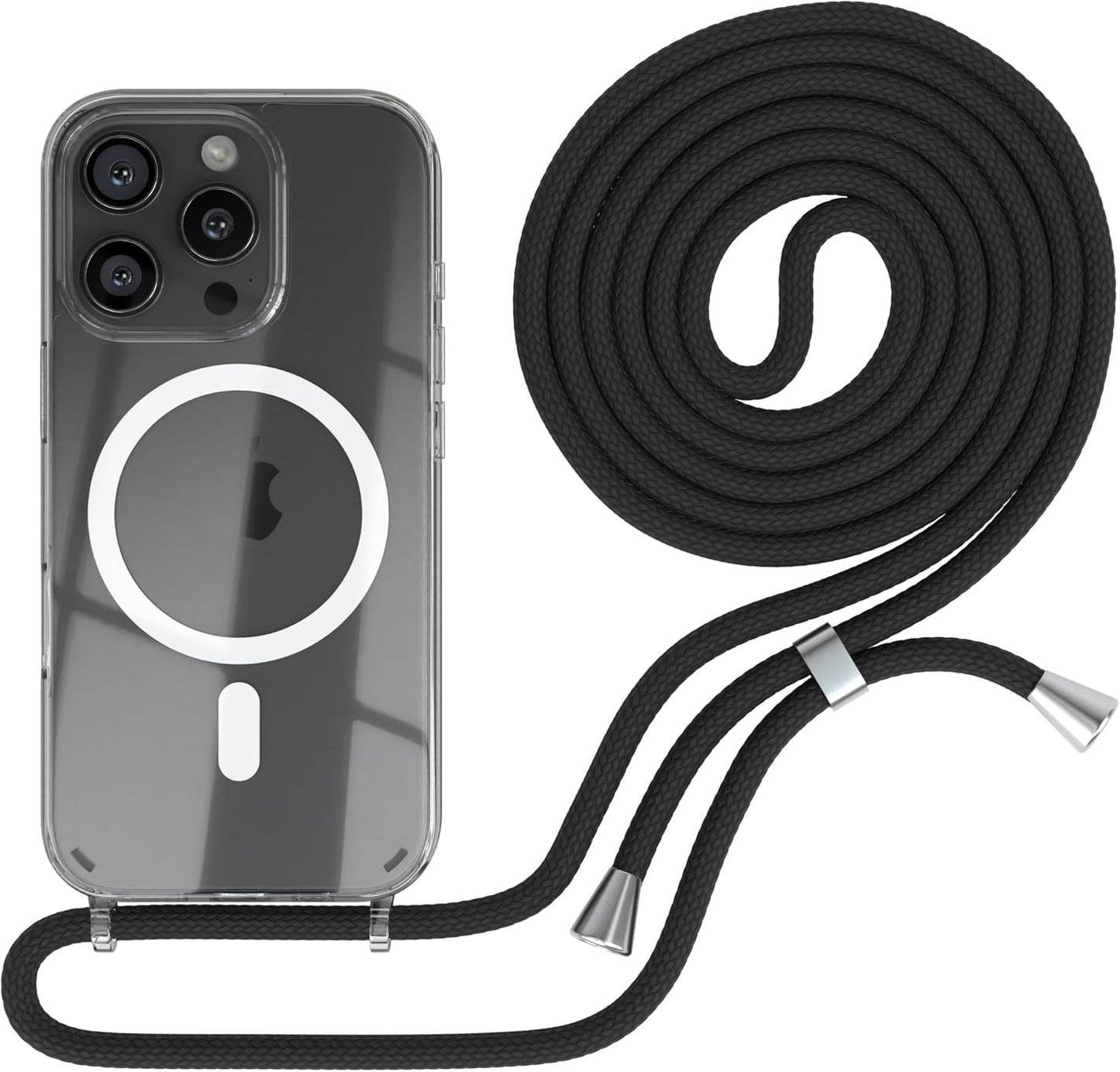Handykette für iPhone 16 Pro, Schwarz iPhone 16 Pro