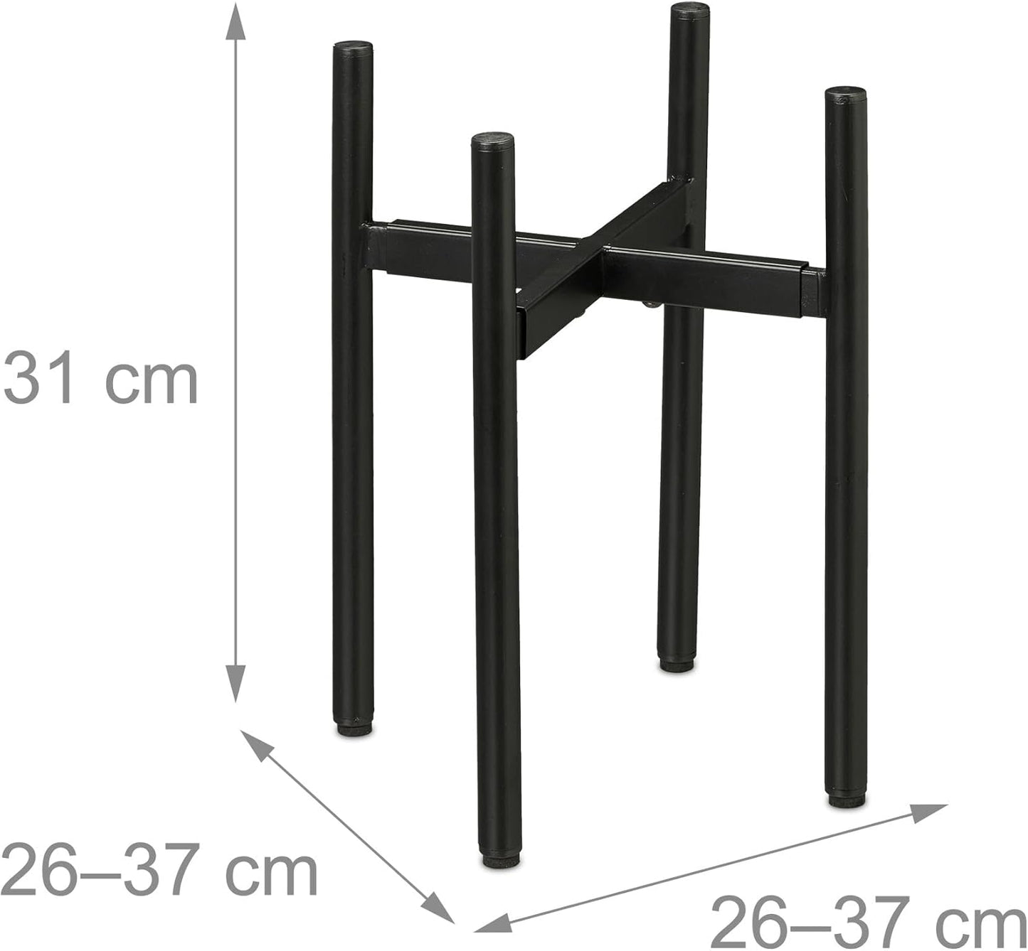 Pflanzenständer-Set, Schwarz