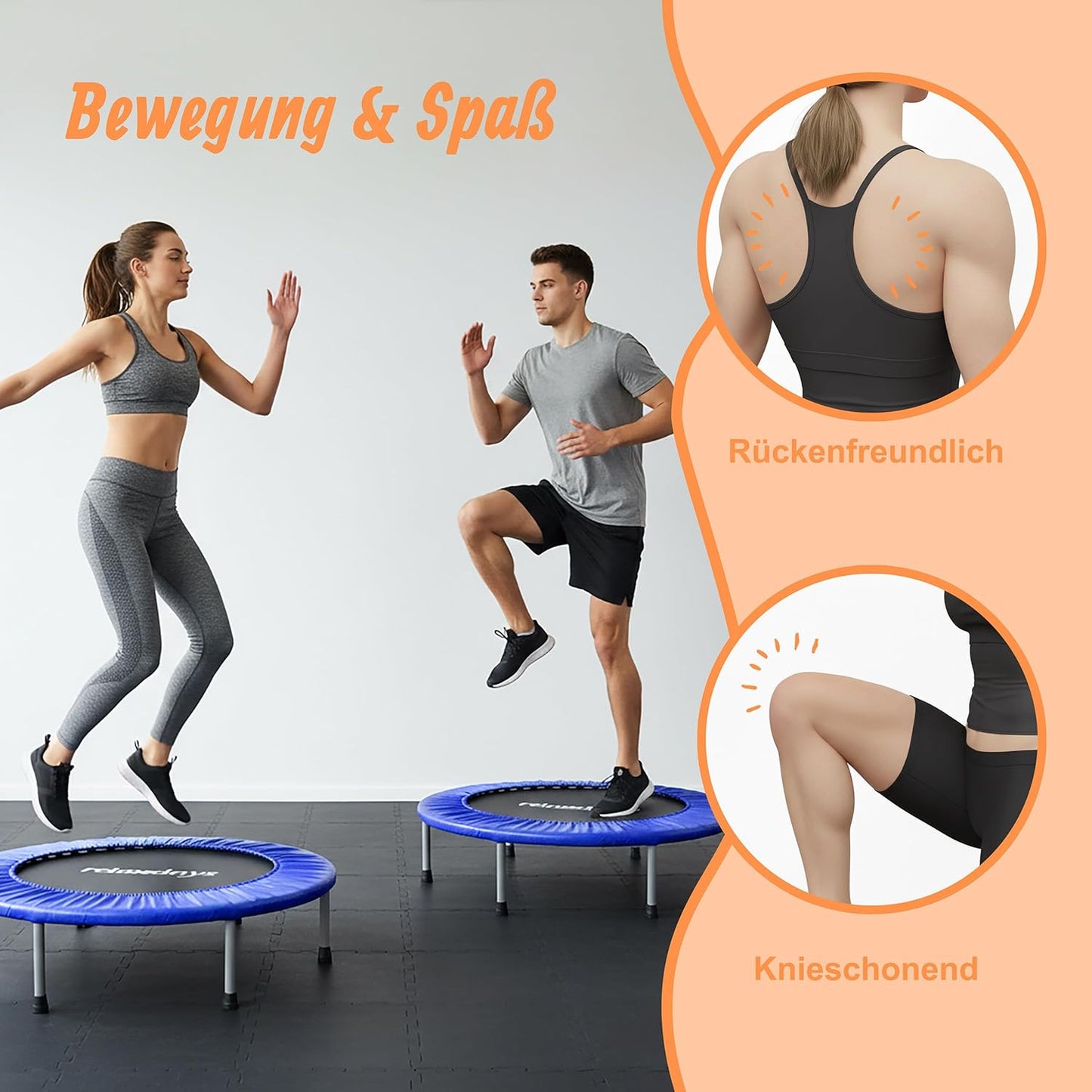 Trampolin, Blau 95 cm