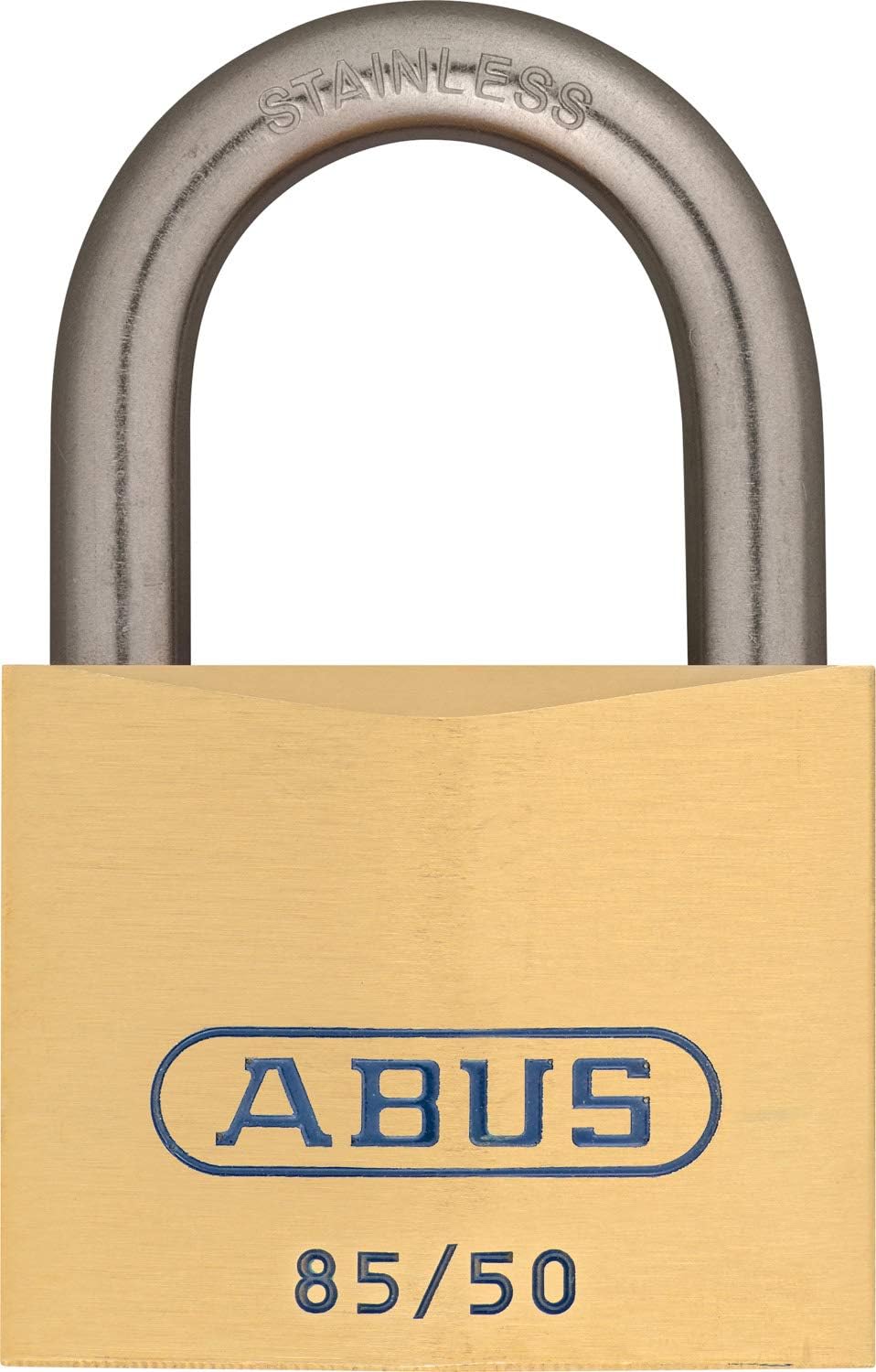 Vorhängeschloss Messing 85IB/50, verschiedenschliessend 50mm Edelstahlbügel