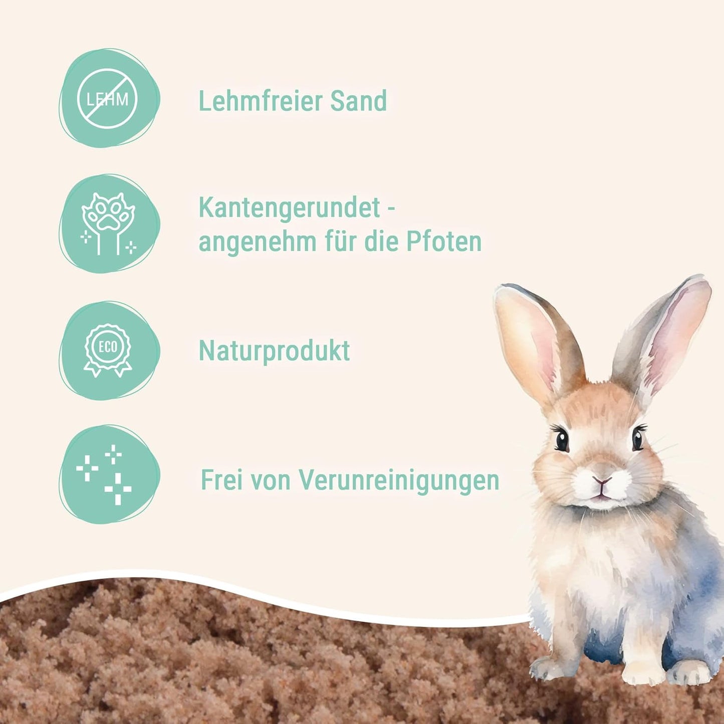 Mineralischer Buddelsand für Kaninchen