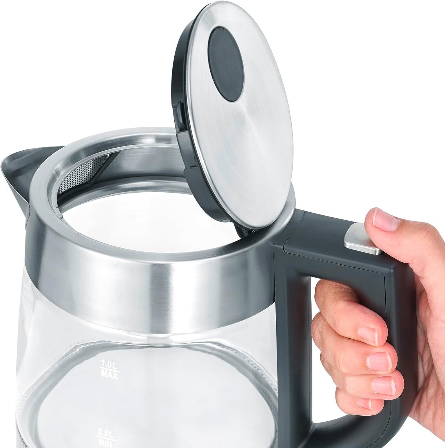 Glas Wasserkocher mit Kalkfilter WK 3468
