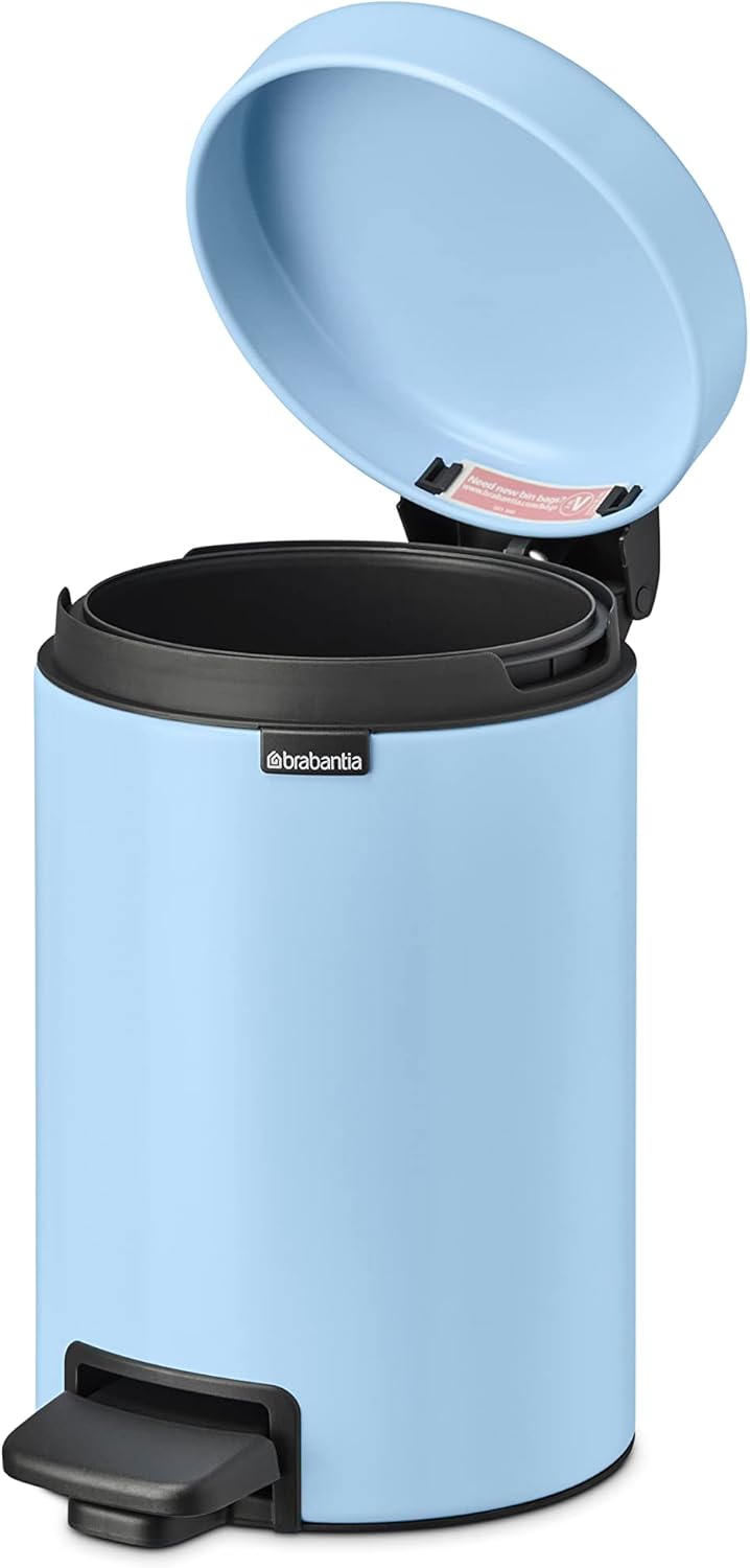 Treteimer mit leiser Schliessfunktion, 3 Liter Dreamy Blue