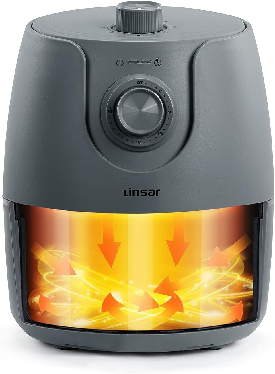 Mini-Heissluftfritteuse, Grau
