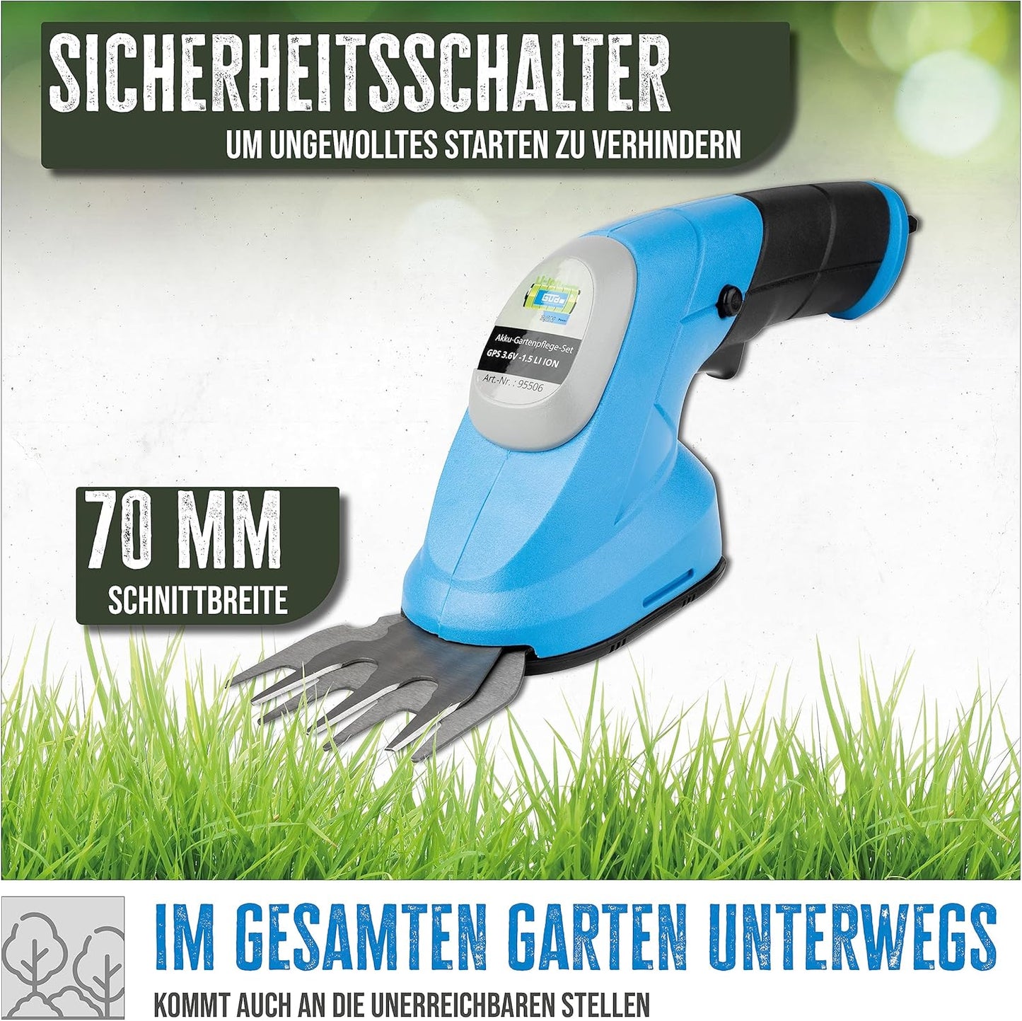 Akku-Handheckenscheren Set, 3,6 V, ohne Fahrwerk