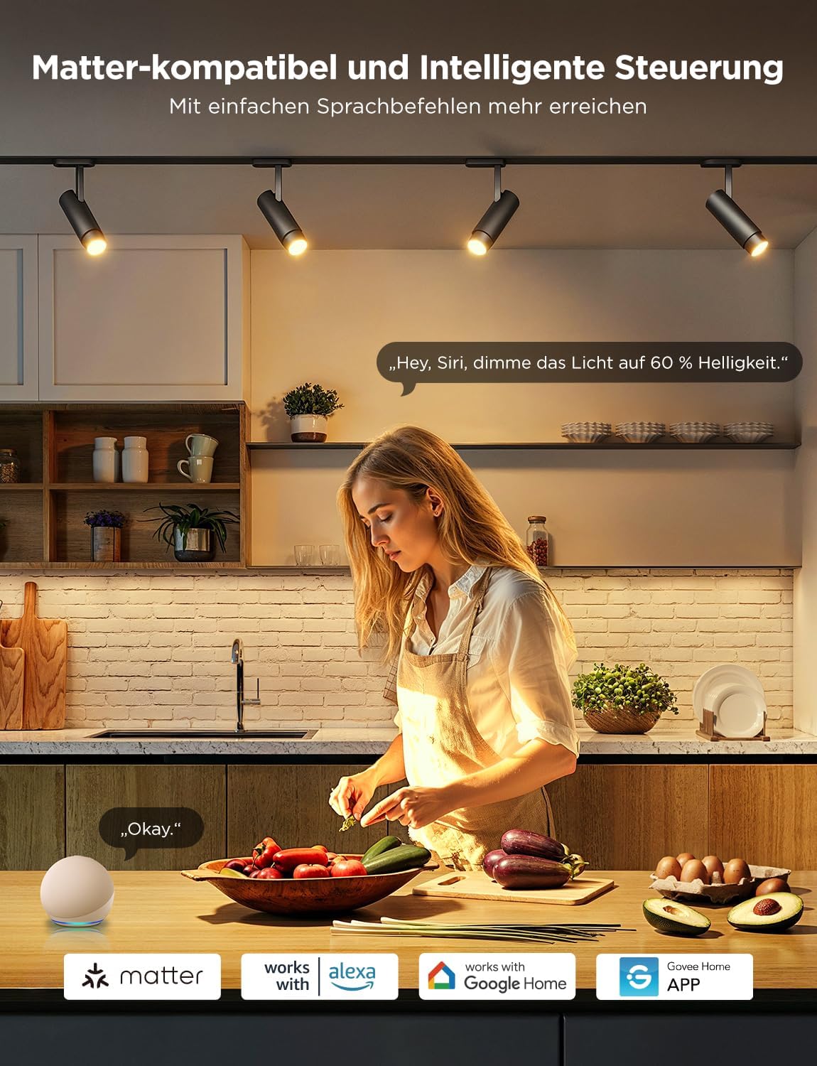 Smarte LED-Glühbirnen GU10 mit Musik-Synchronisierung, 4