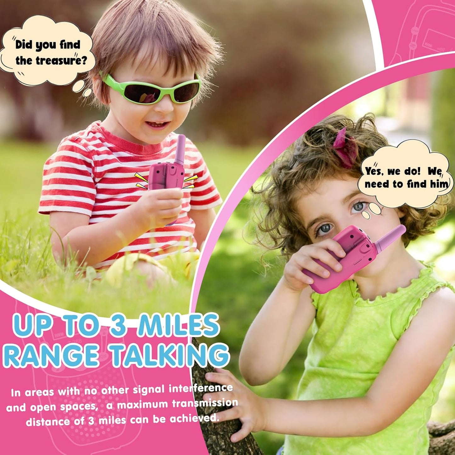 Walkie-Talkie für Kinder, Rosa