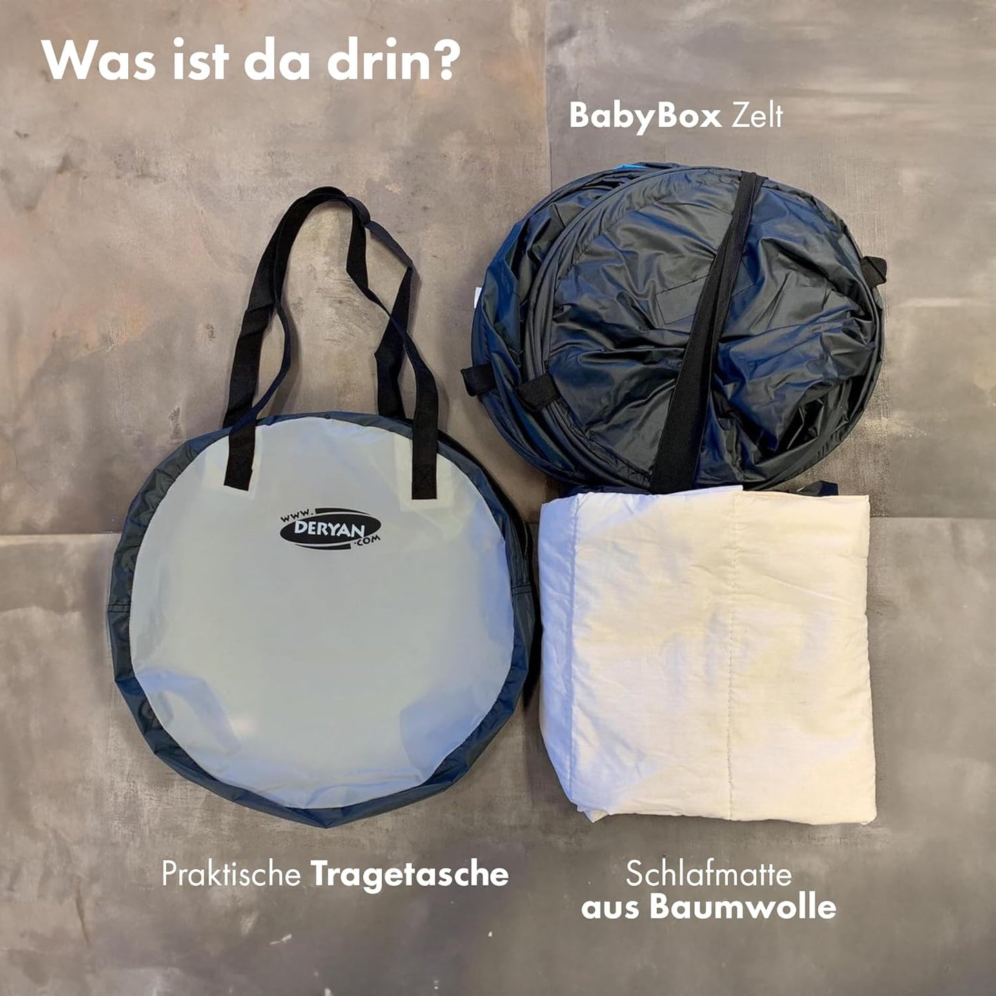 BabyBox Campingbett – Leicht und Faltbar, Blau