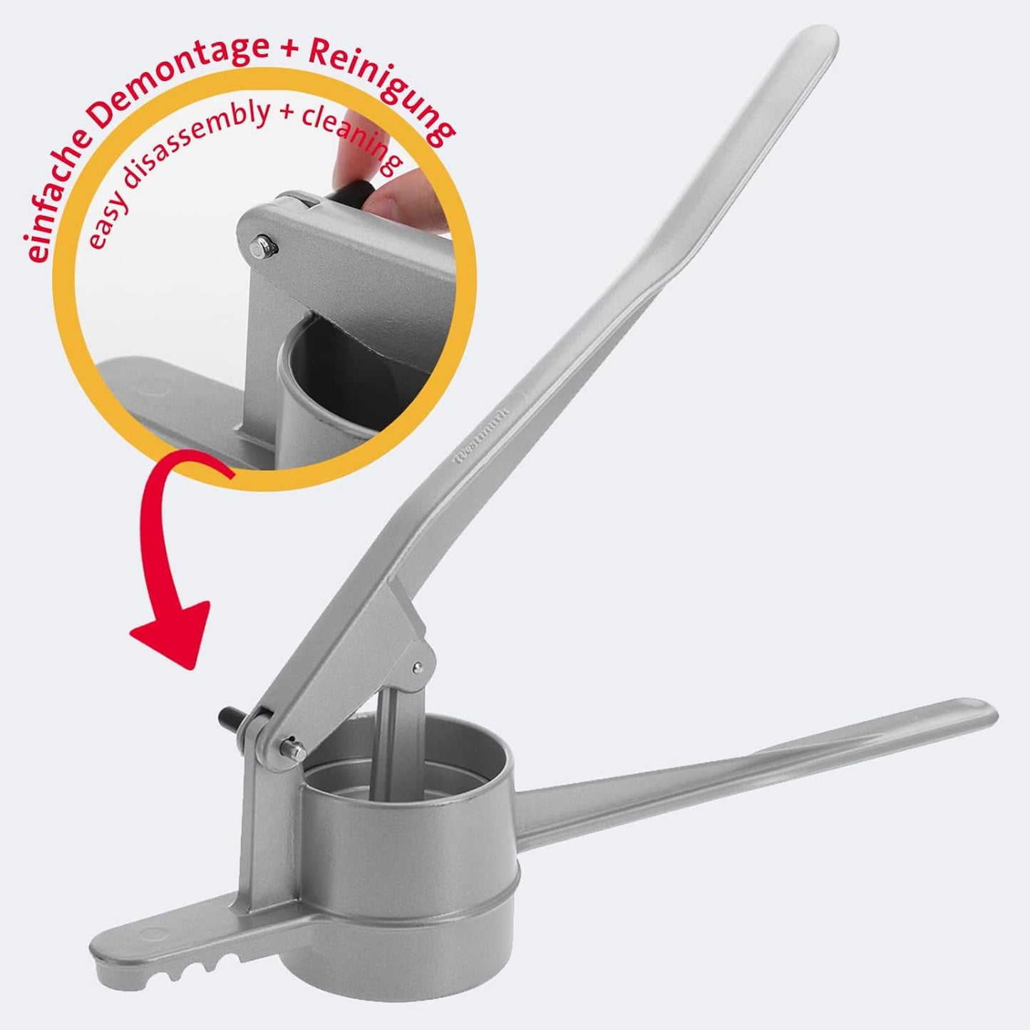 Spätzlepress & Spätzlechef, Silber/Rundloch