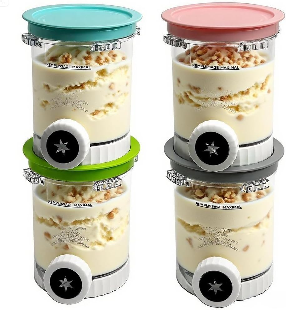 4er-Pack Eisbehälter-Set für Ninja, 4 Stück