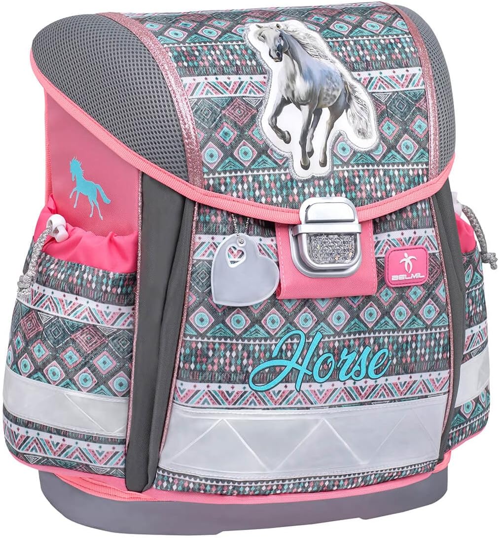Classy Schulranzen-Set, 36 x 32 x 19 cm Horse Aruba Blue