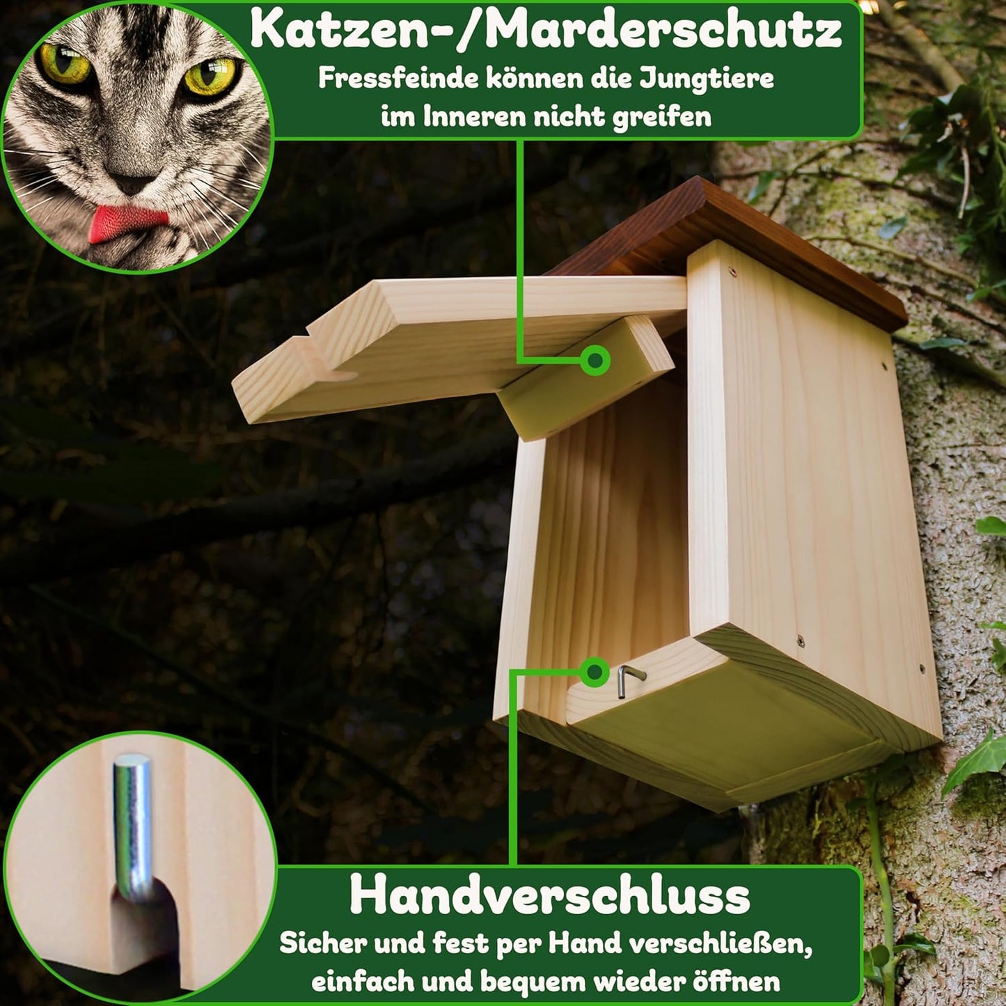 Nistkasten für Vögel, Höhlenbrüter Nistkasten grosse Singvögel