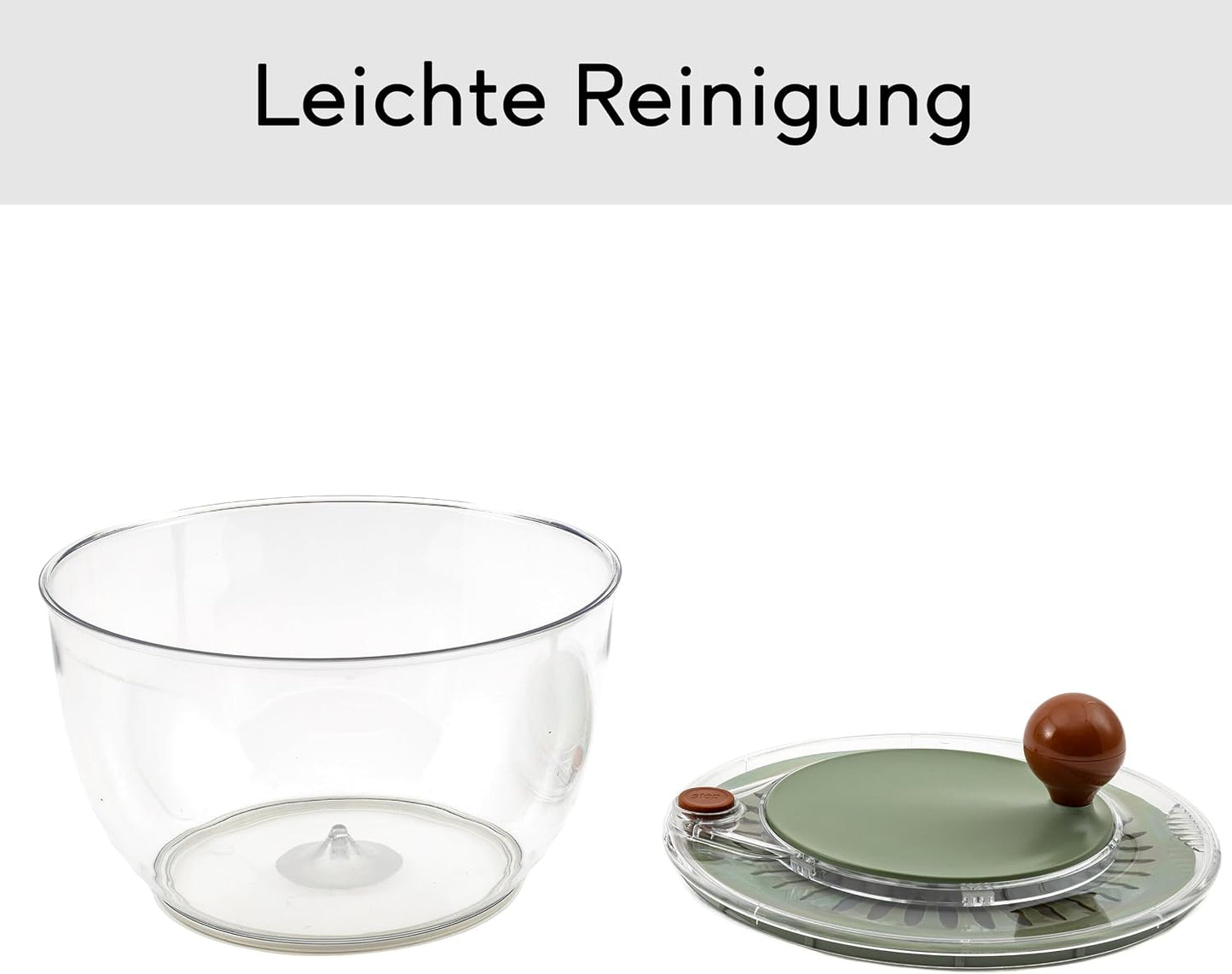 Salatschleuder mit Kurbelantrieb
