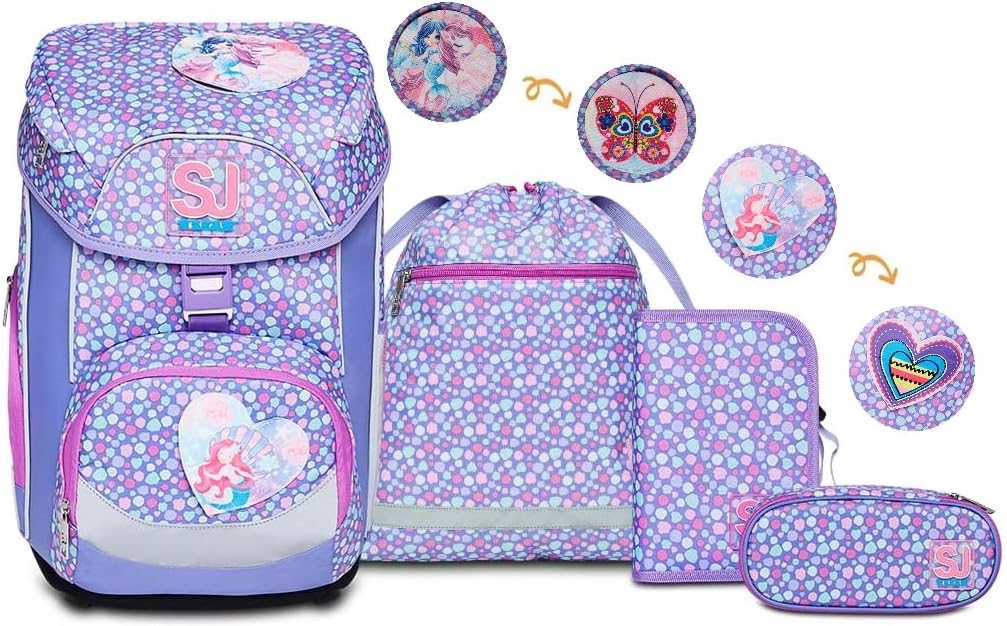 Ergonomisches Schulranzen-Set (4-teilig), Lila Einheitsgröße