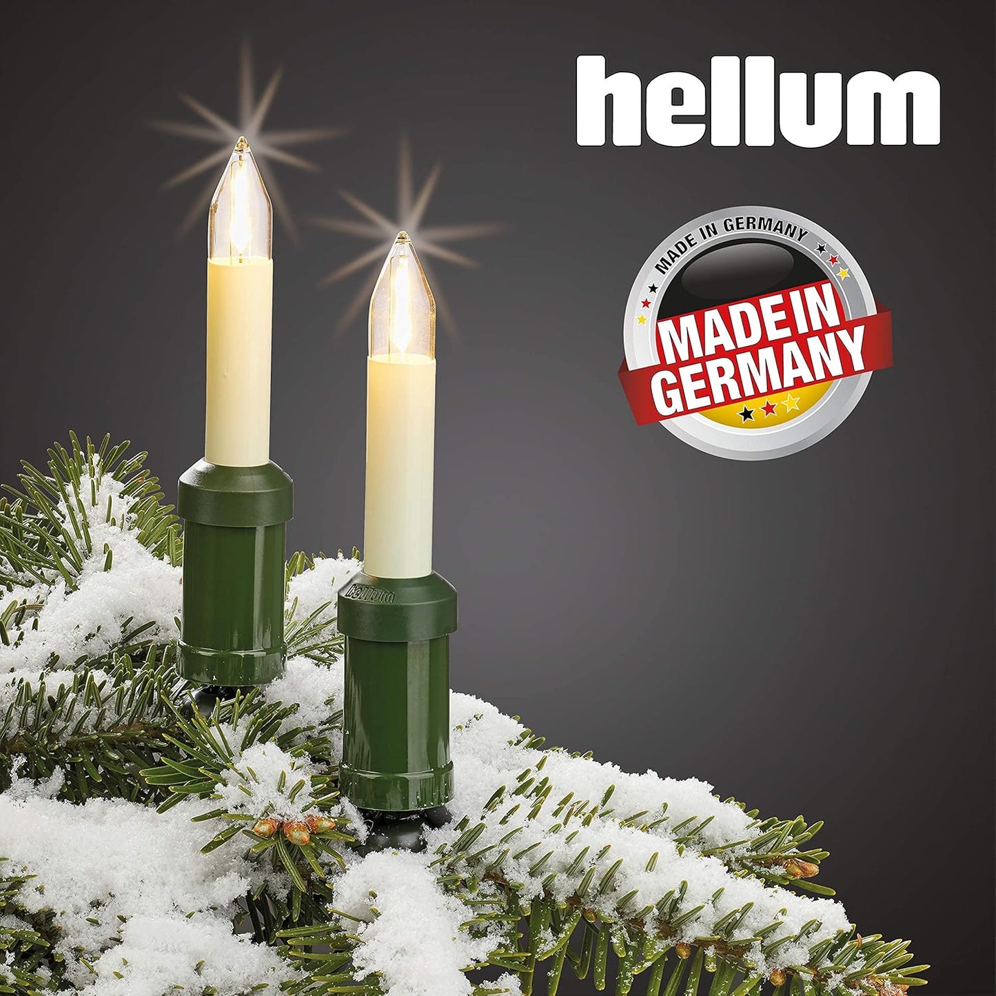 LED-Weihnachtsbaum-Lichterkette, 20 LED-Filament / beleuchtet 19m Weiss