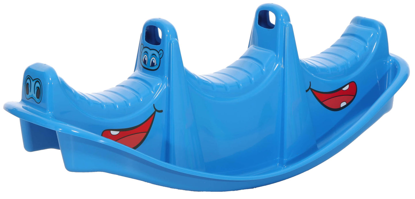 Schaukelwippe Nilpferd für 3 Personen, Blau