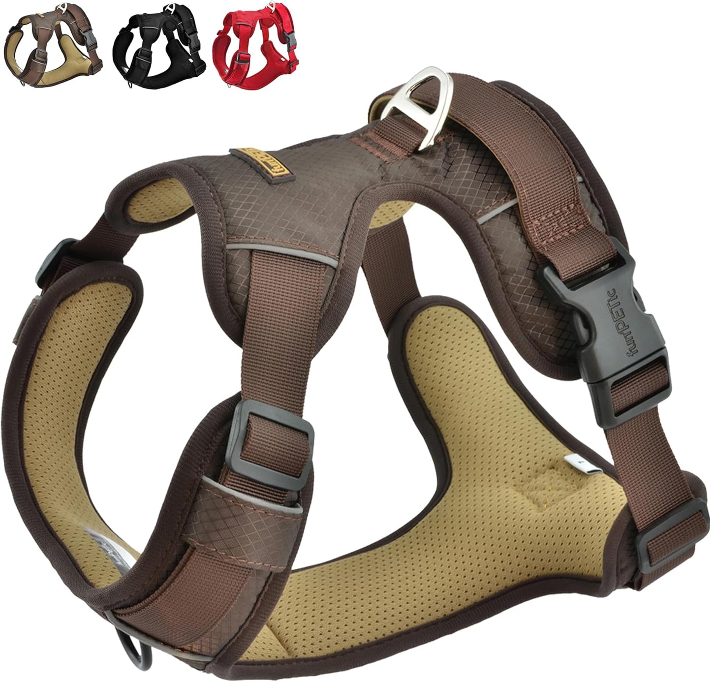 Anti-Zug Hundegeschirr - Essential, Braun XL