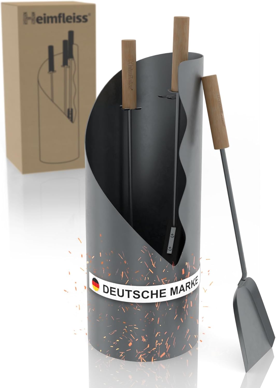Kaminbesteck-Set, Grau