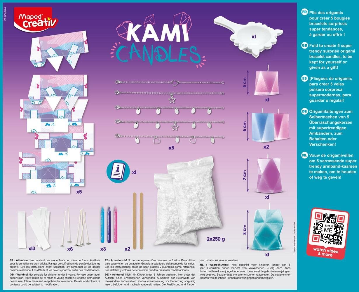 Origami-Kerzen Bastelset für Kinder