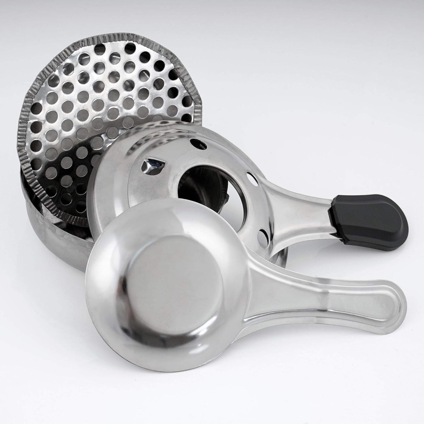 Gusseisen Fondue-Set, Schwarz / Bereits Eingebrannt